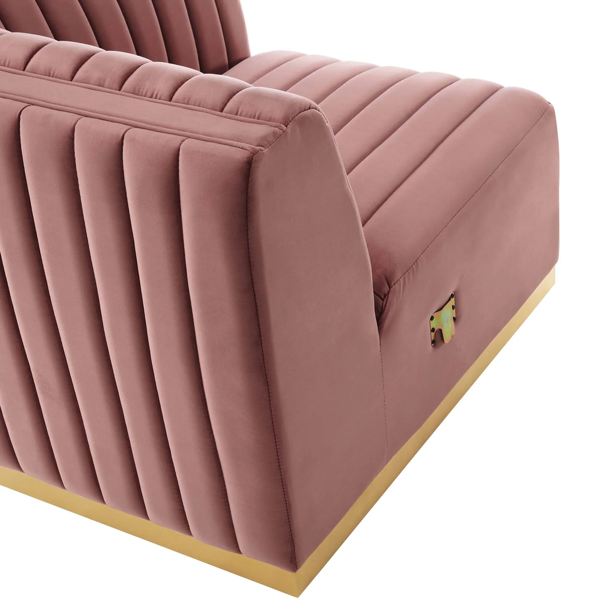 Conjure 6-Piece Channel Tufted Performance Velvet Sectional - Image 13