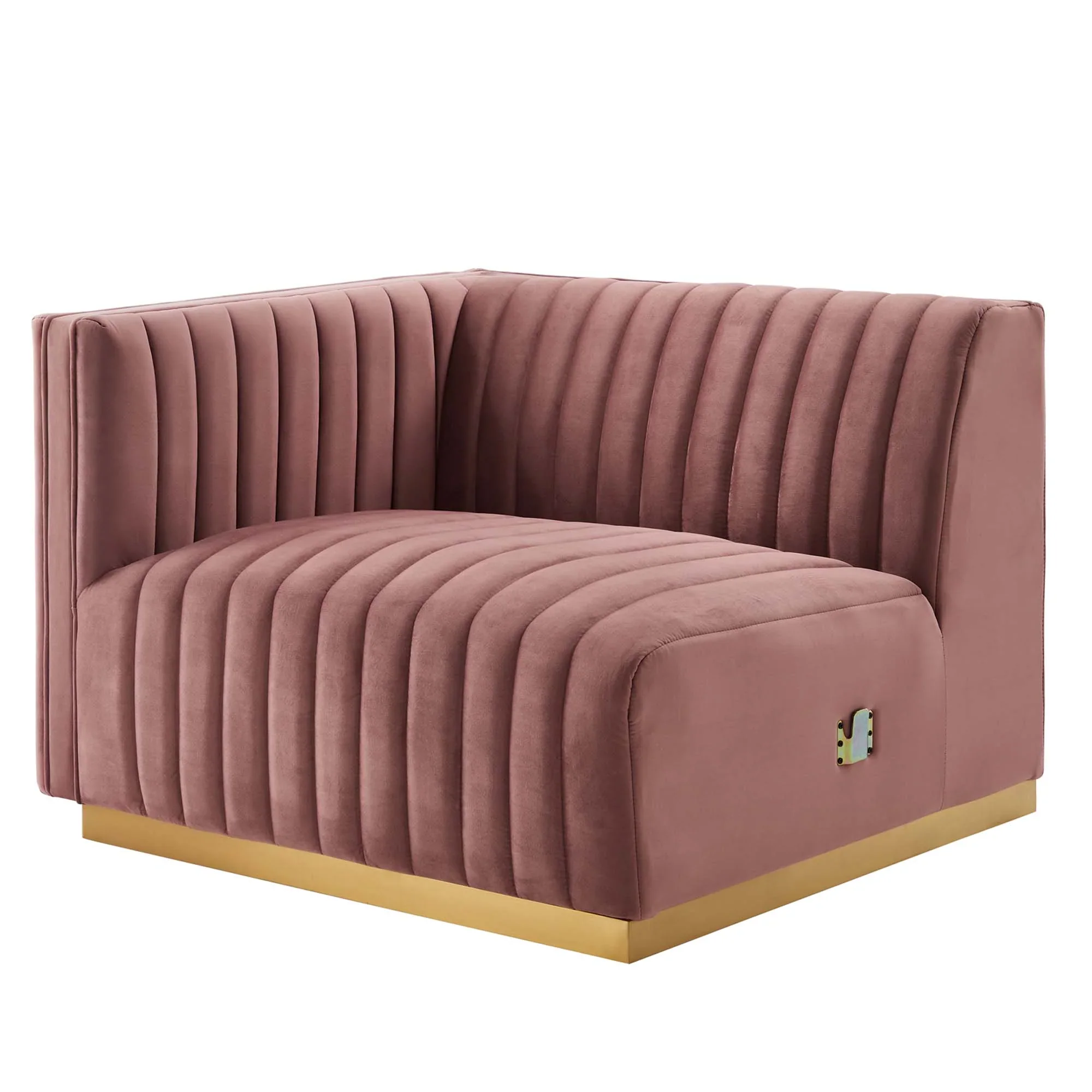 Conjure 6-Piece Channel Tufted Performance Velvet Sectional - Image 2