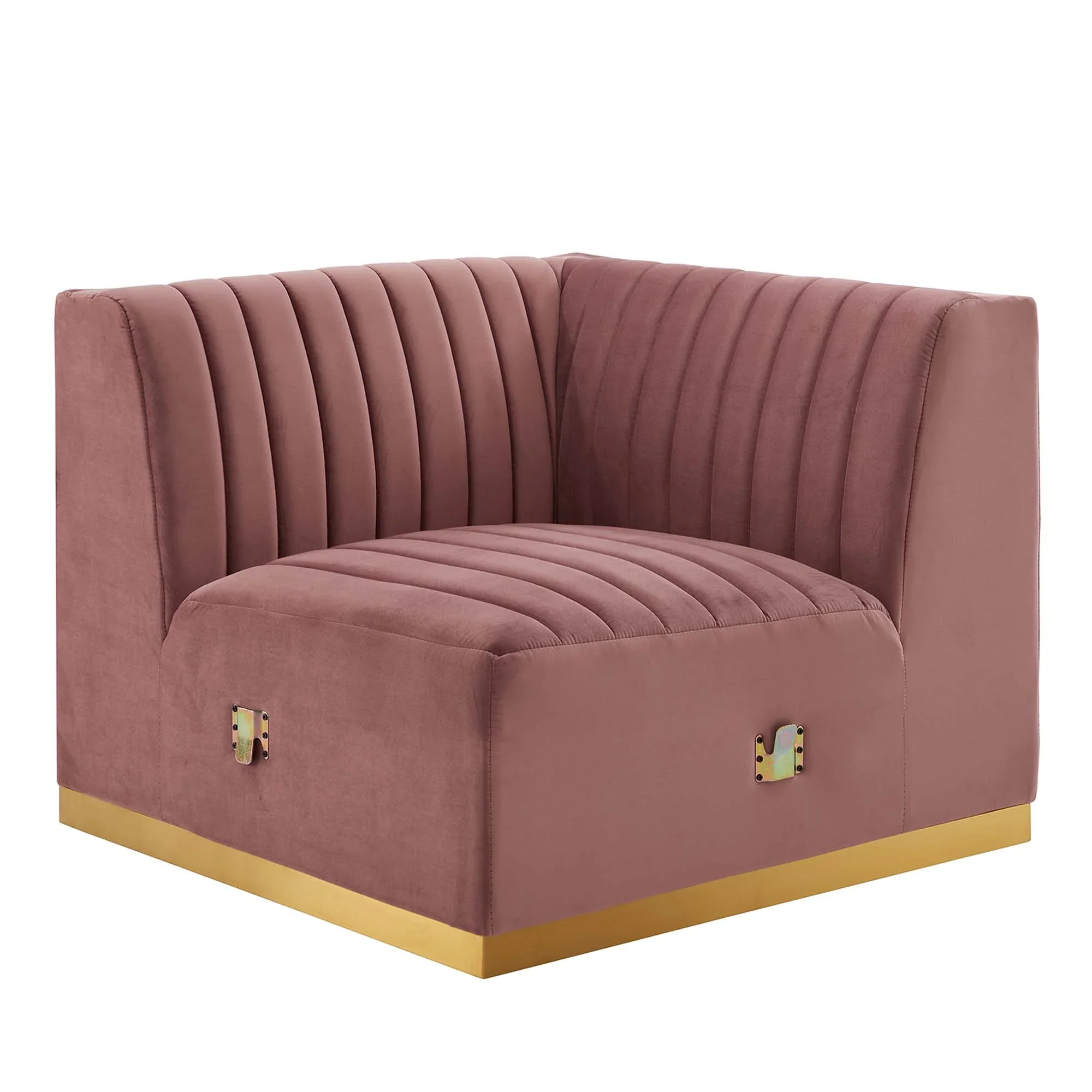 Conjure 6-Piece Channel Tufted Performance Velvet U-Shaped Sectional - Image 5