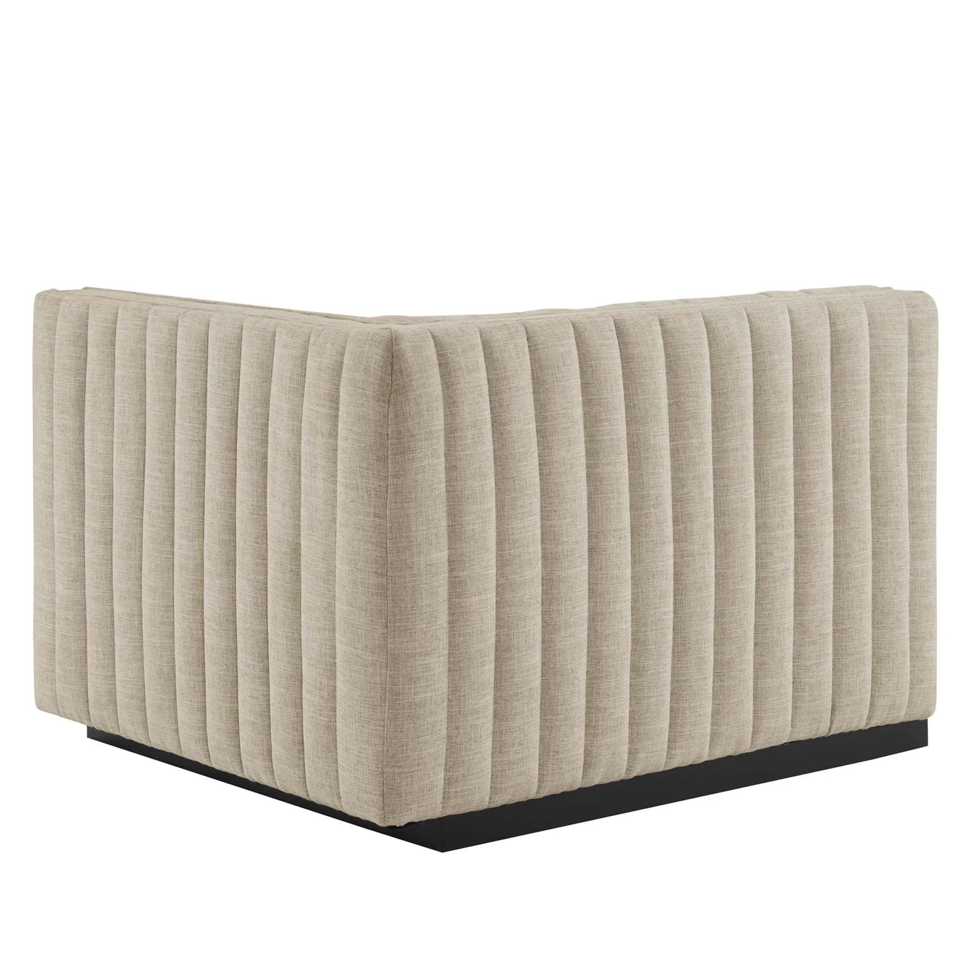Conjure 6-Piece Channel Tufted Upholstered Fabric Sectional Sofa - Image 12