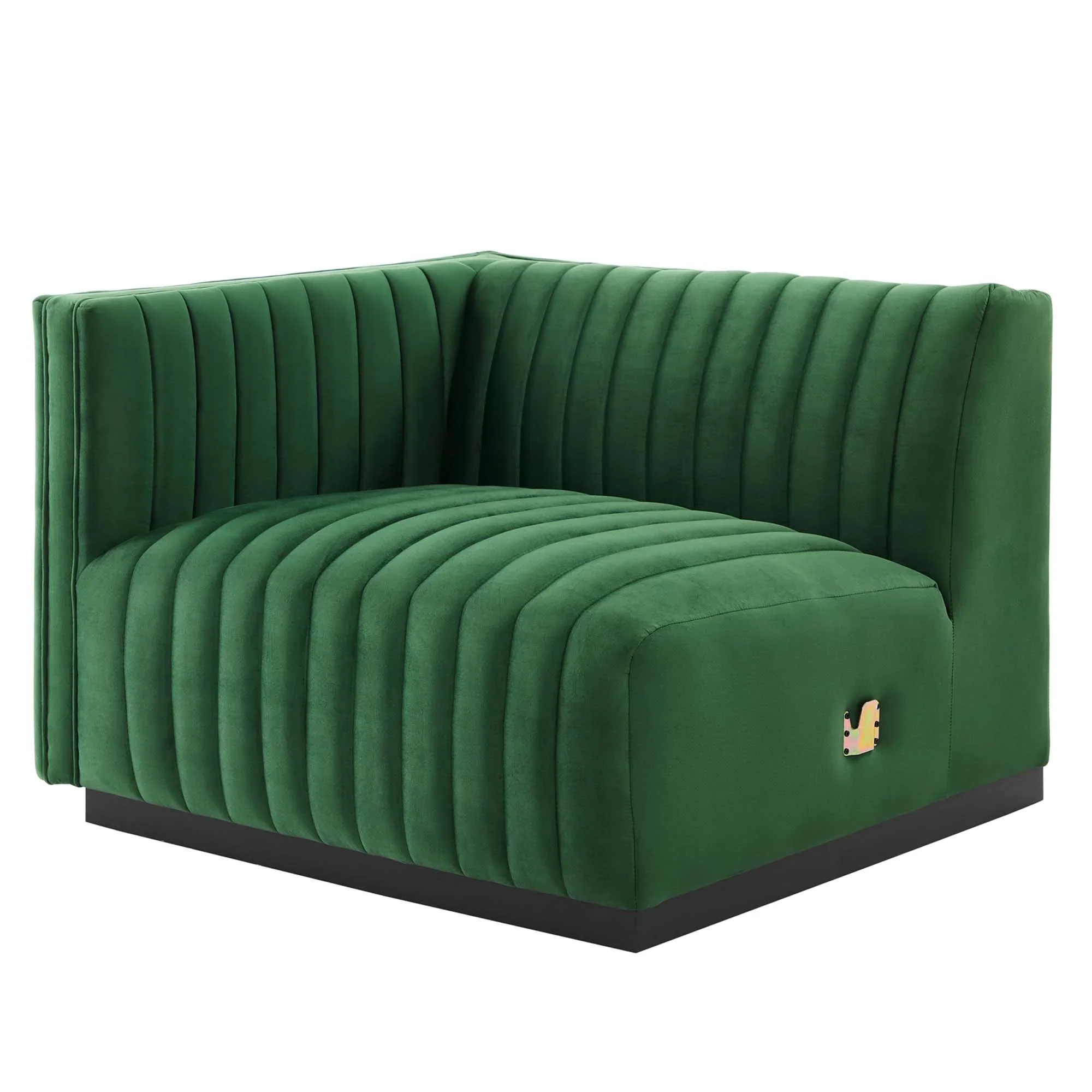 Conjure Channel Tufted Performance Velvet 4-Piece Sectional - Image 2