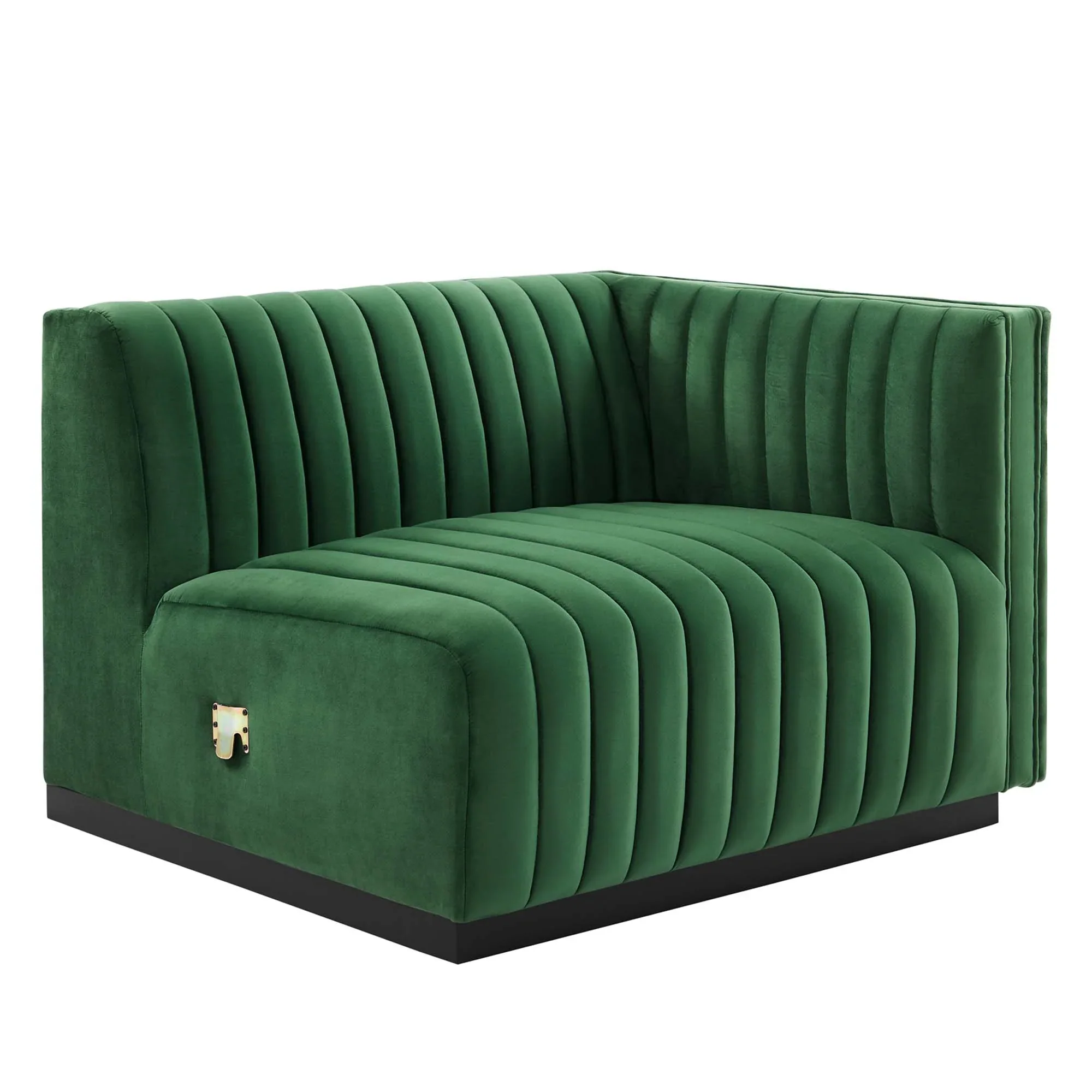 Conjure Channel Tufted Performance Velvet 4-Piece Sectional - Image 5