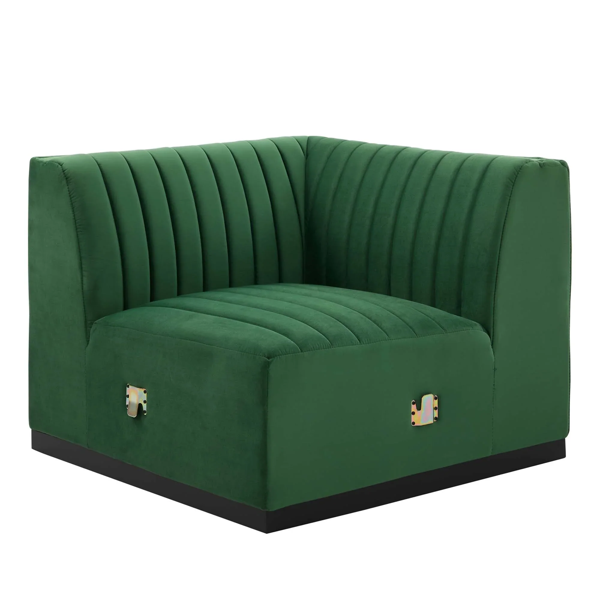 Conjure Channel Tufted Performance Velvet 5-Piece Sectional - Image 4