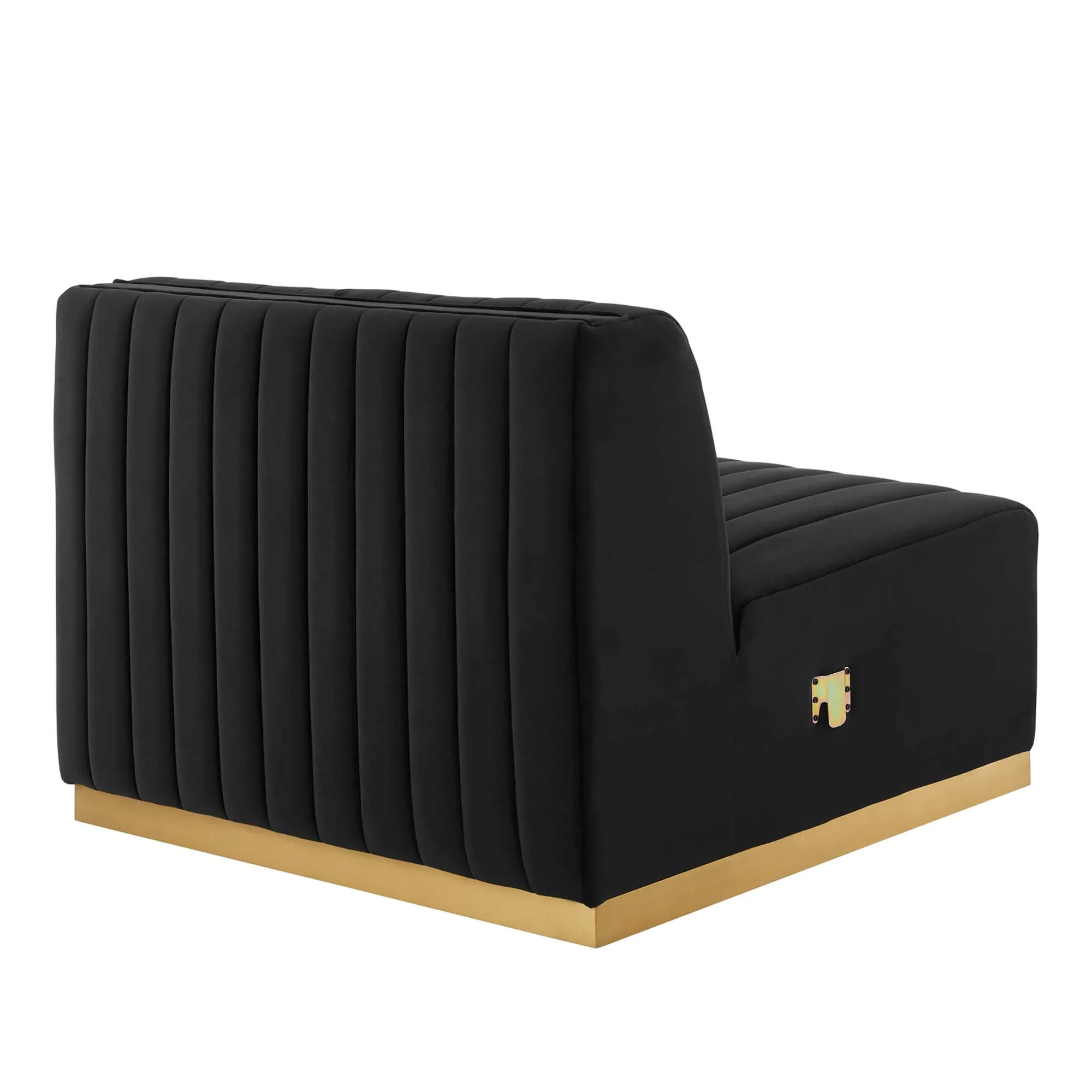 Conjure Channel Tufted Performance Velvet Armless Chair - Image 3