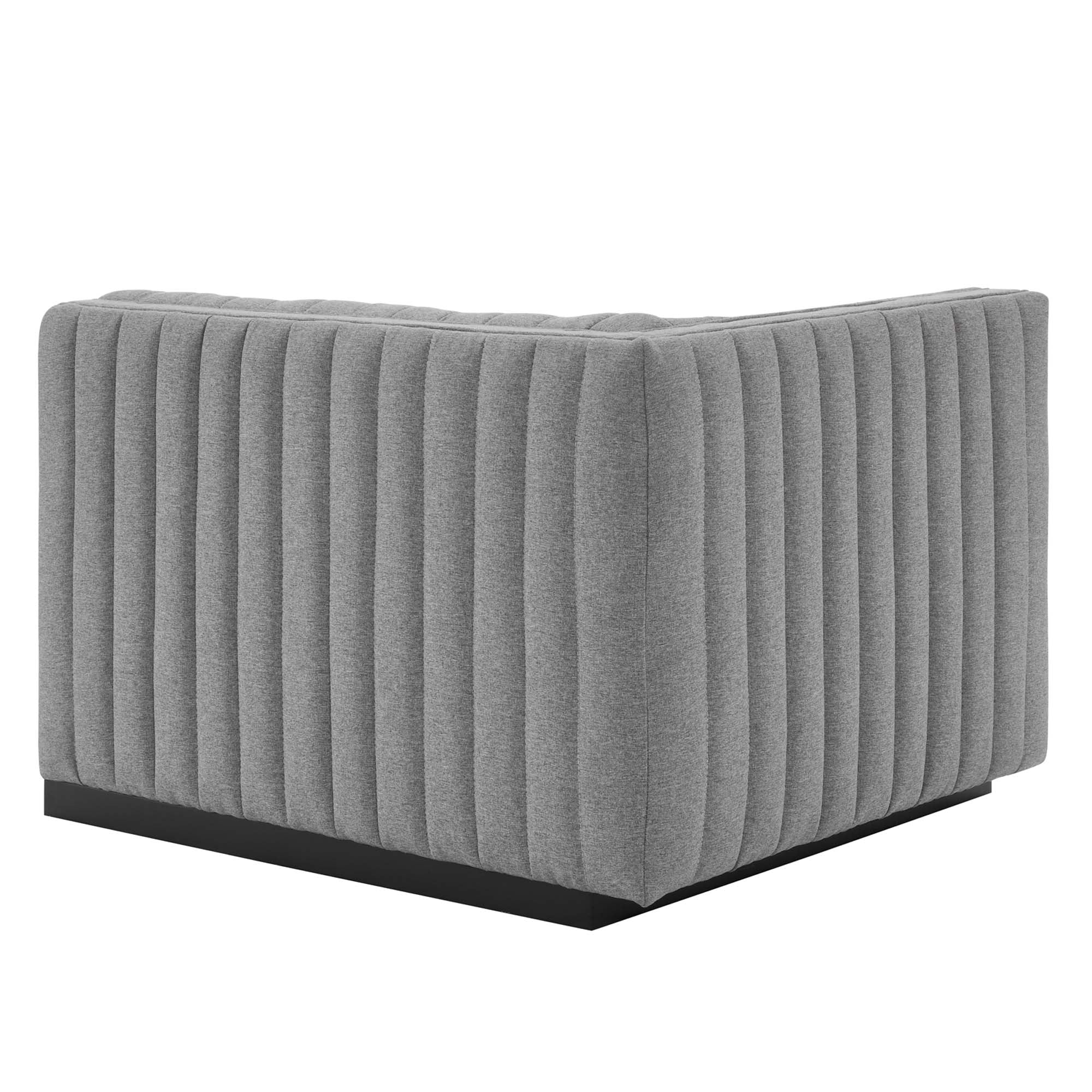 Conjure Channel Tufted Upholstered Fabric Left-Arm Chair - Image 10
