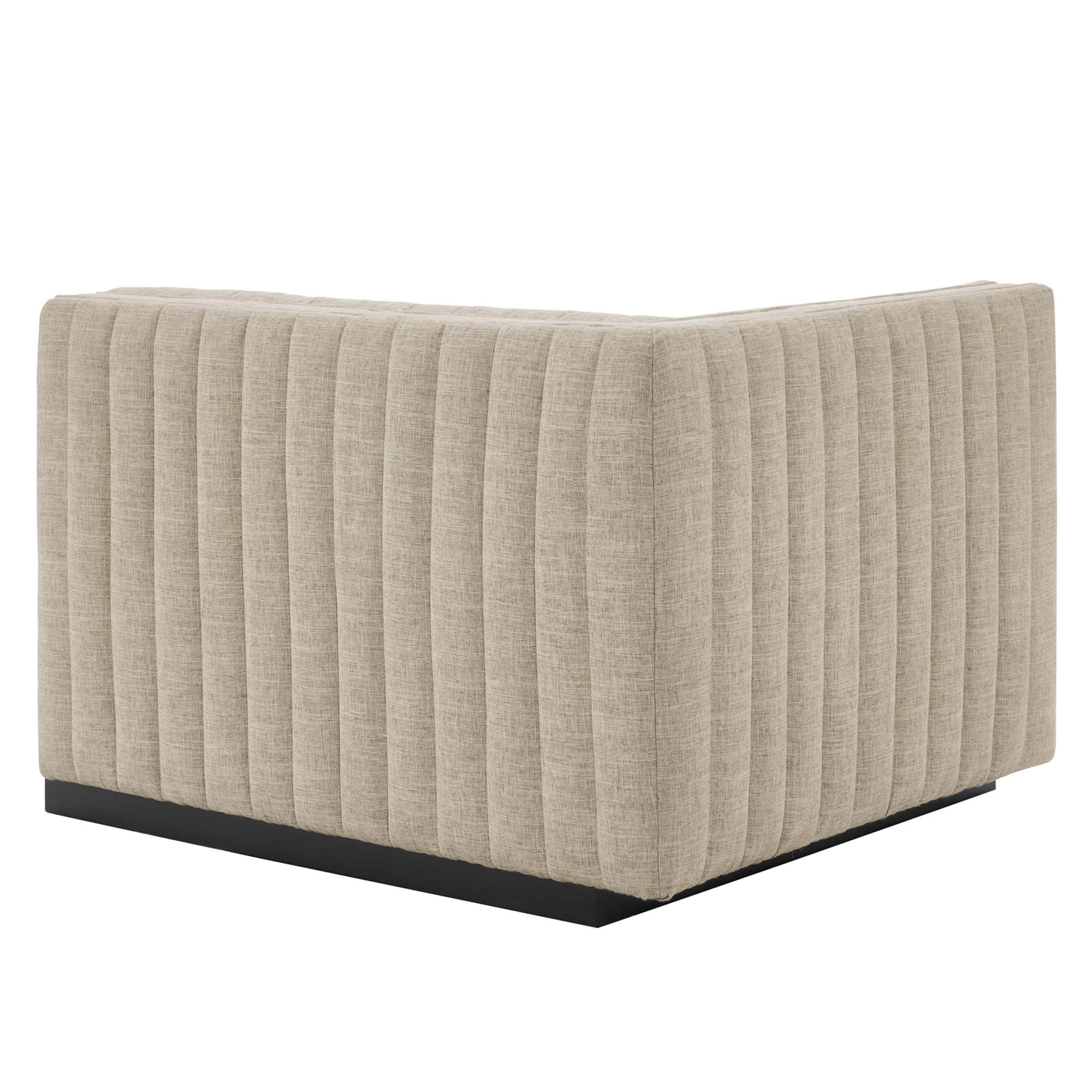 Conjure Channel Tufted Upholstered Fabric Left-Arm Chair - Image 4