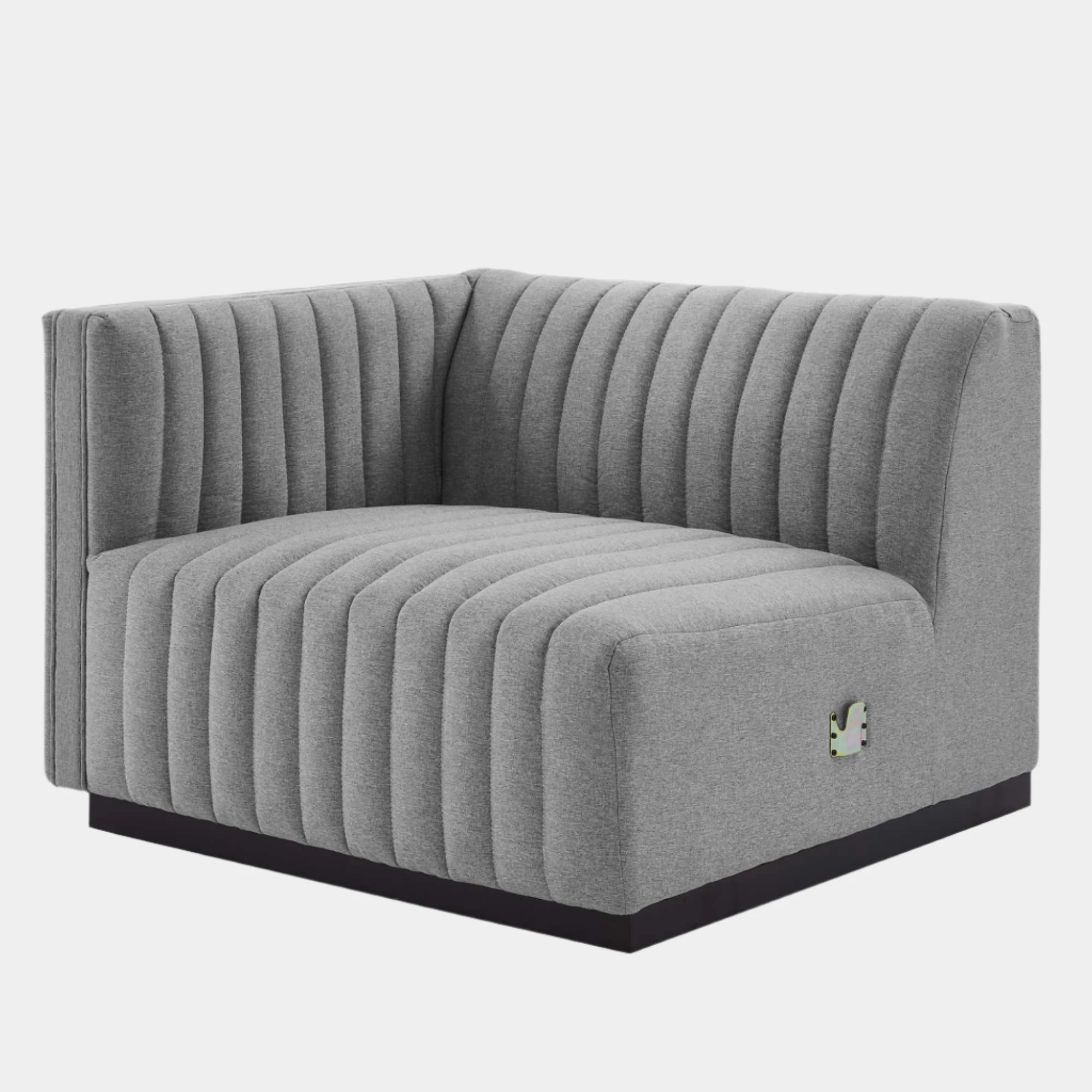 Conjure Channel Tufted Upholstered Fabric Left-Arm Chair - Image 8