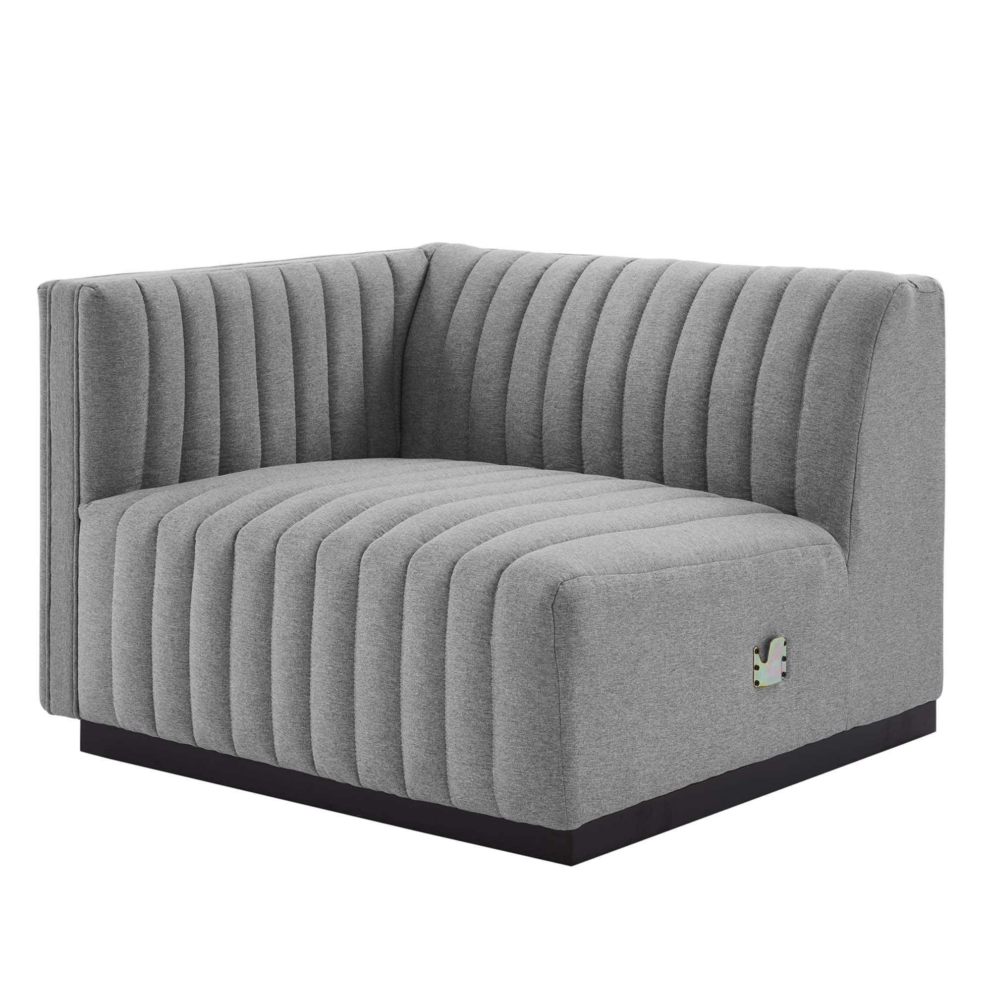 Conjure Channel Tufted Upholstered Fabric Loveseat - Image 15