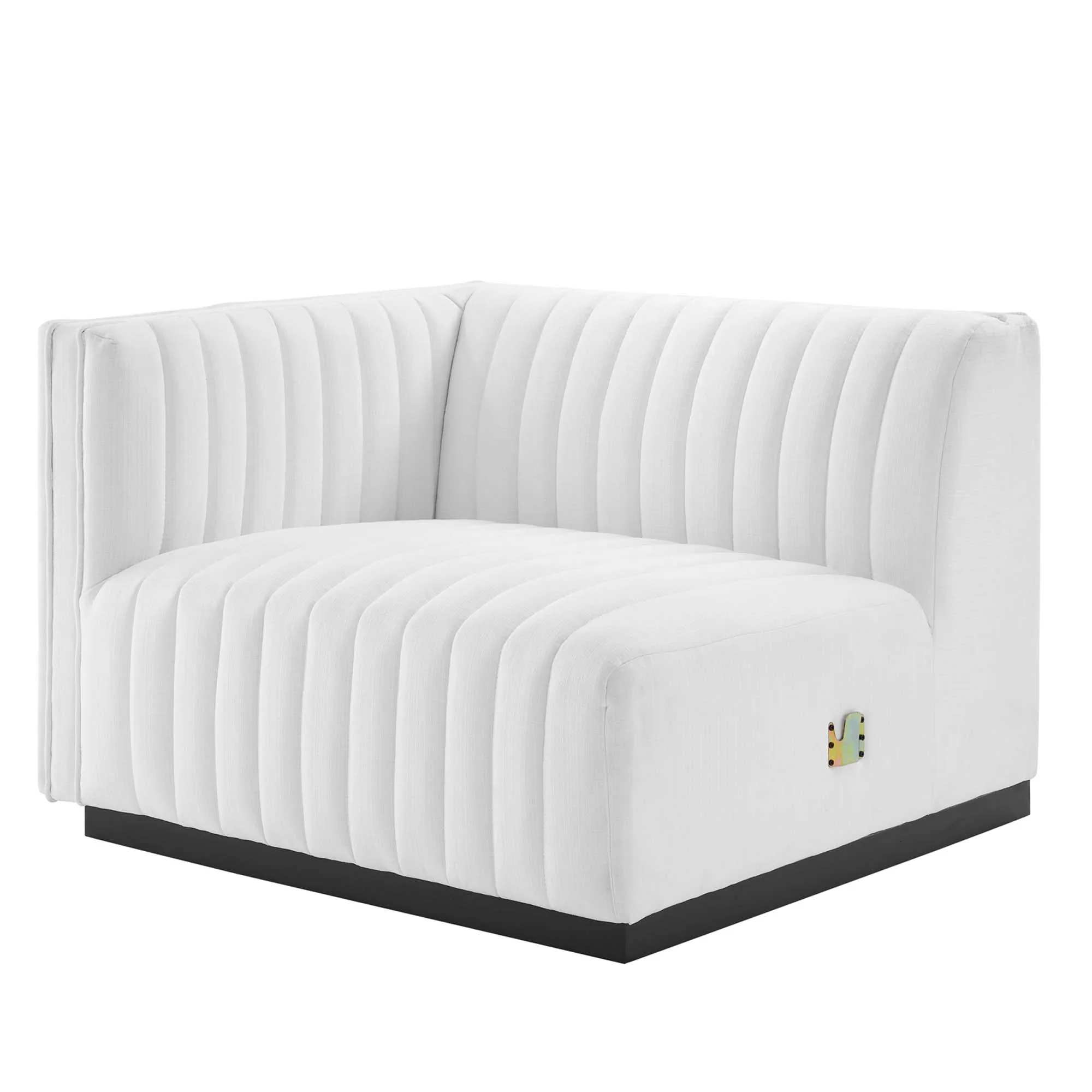 Conjure Channel Tufted Upholstered Fabric Loveseat - Image 26