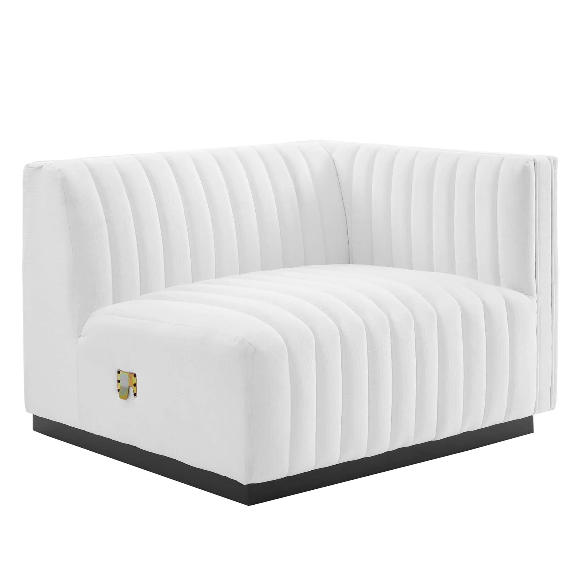 Conjure Channel Tufted Upholstered Fabric Loveseat - Image 27