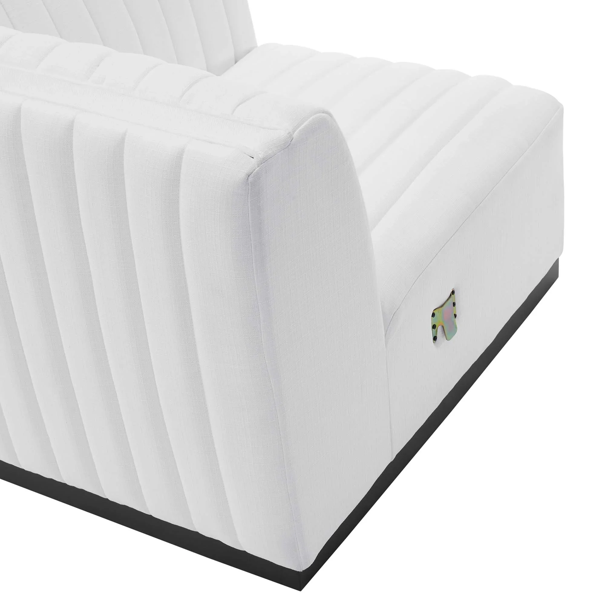 Conjure Channel Tufted Upholstered Fabric Loveseat - Image 32
