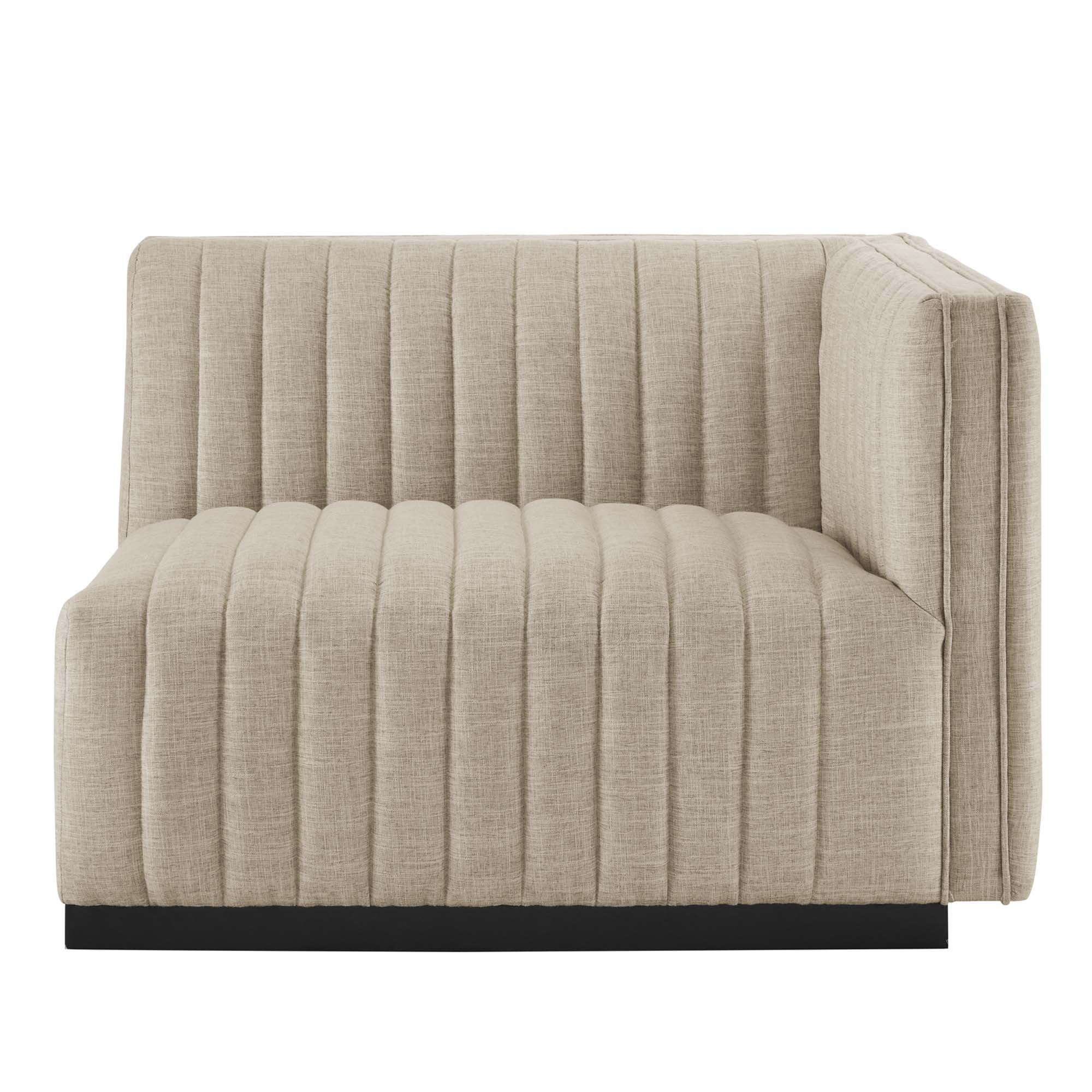 Conjure Channel Tufted Upholstered Fabric Loveseat - Image 7