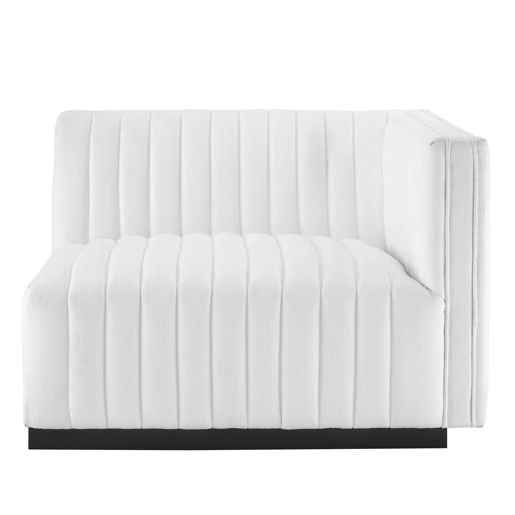 Conjure Channel Tufted Upholstered Fabric Right-Arm Chair - Image 15