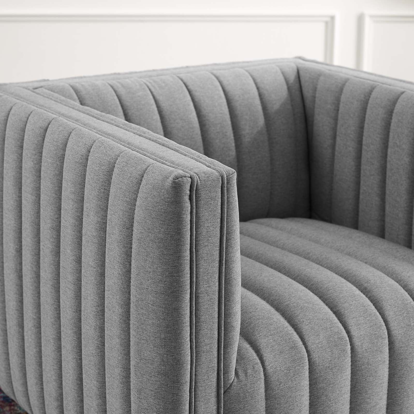 Conjure Tufted Upholstered Fabric Armchair - Image 9