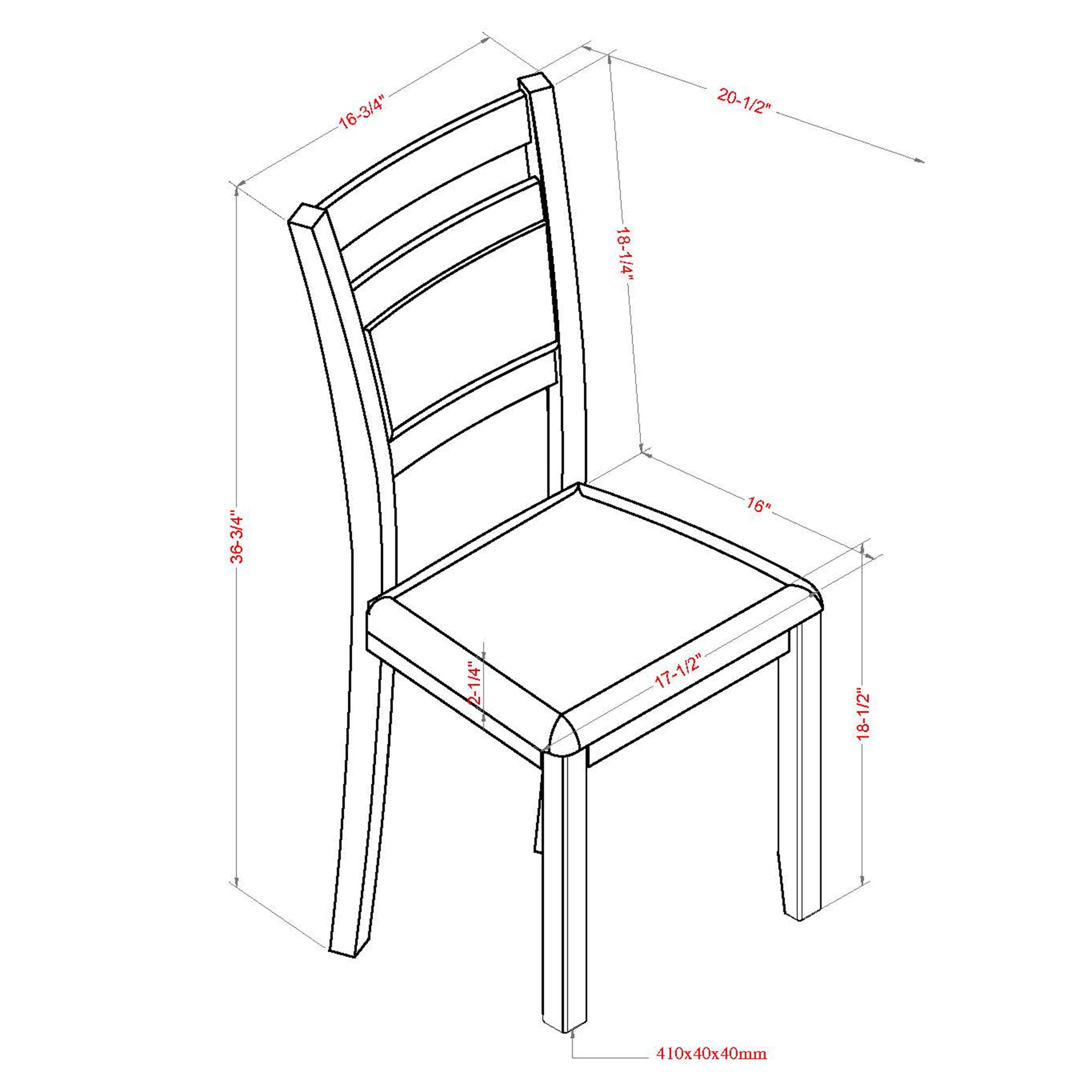 Conrad 3pc Dining Set in Black - Image 11