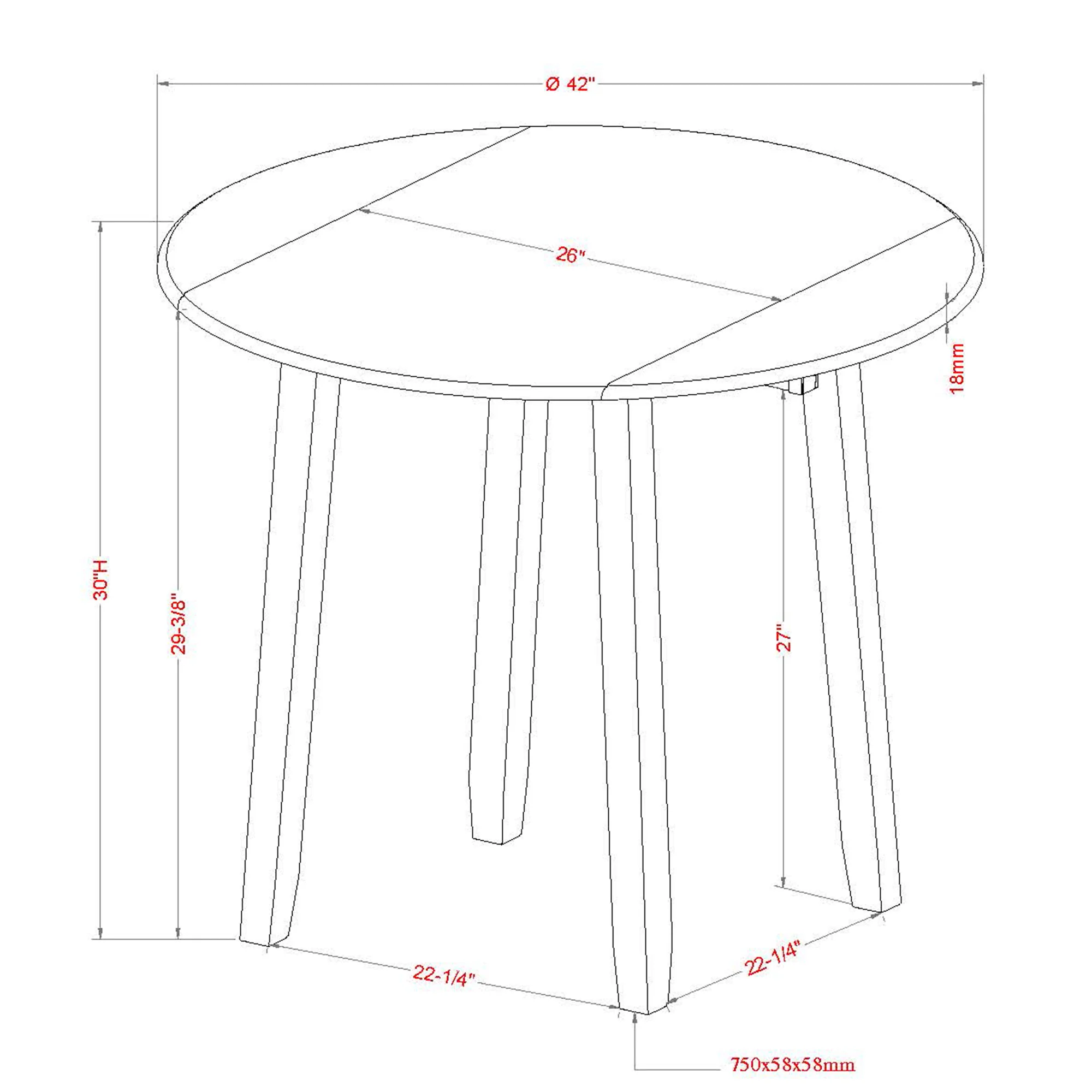 Conrad 3pc Dining Set in Black - Image 12
