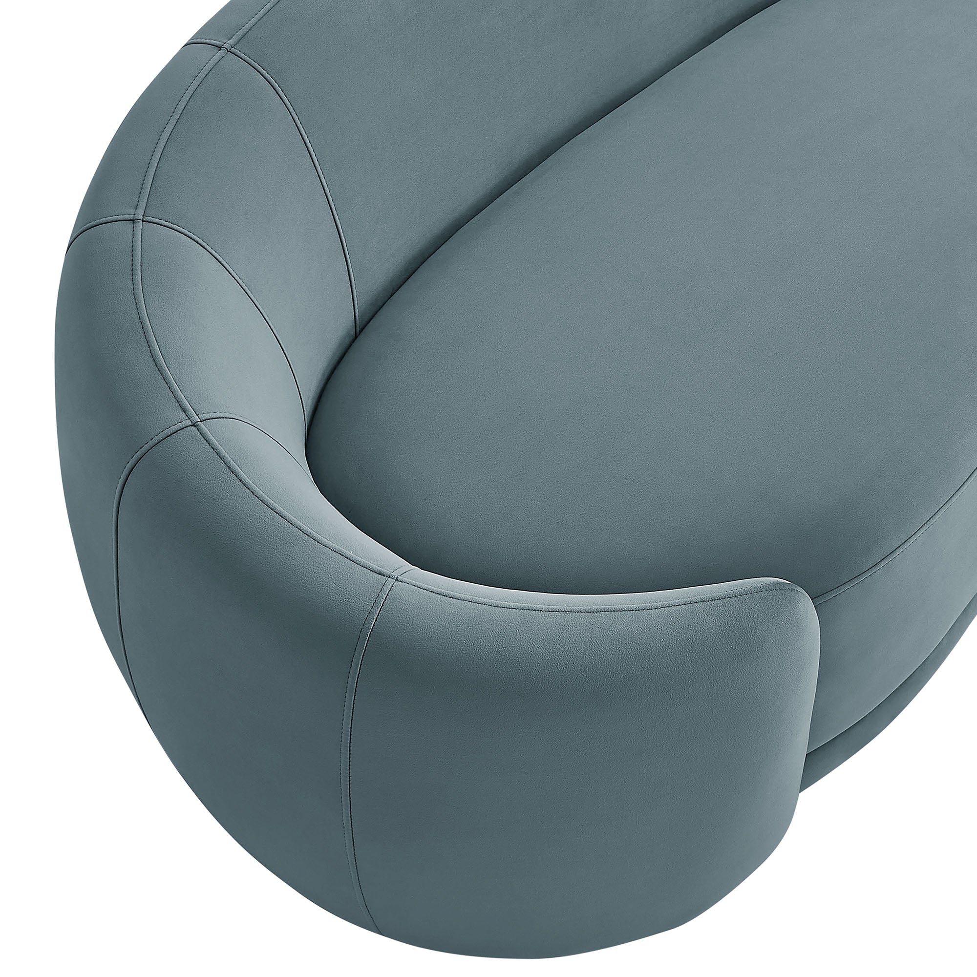 Contessa Curved Performance Velvet Sofa - Image 34