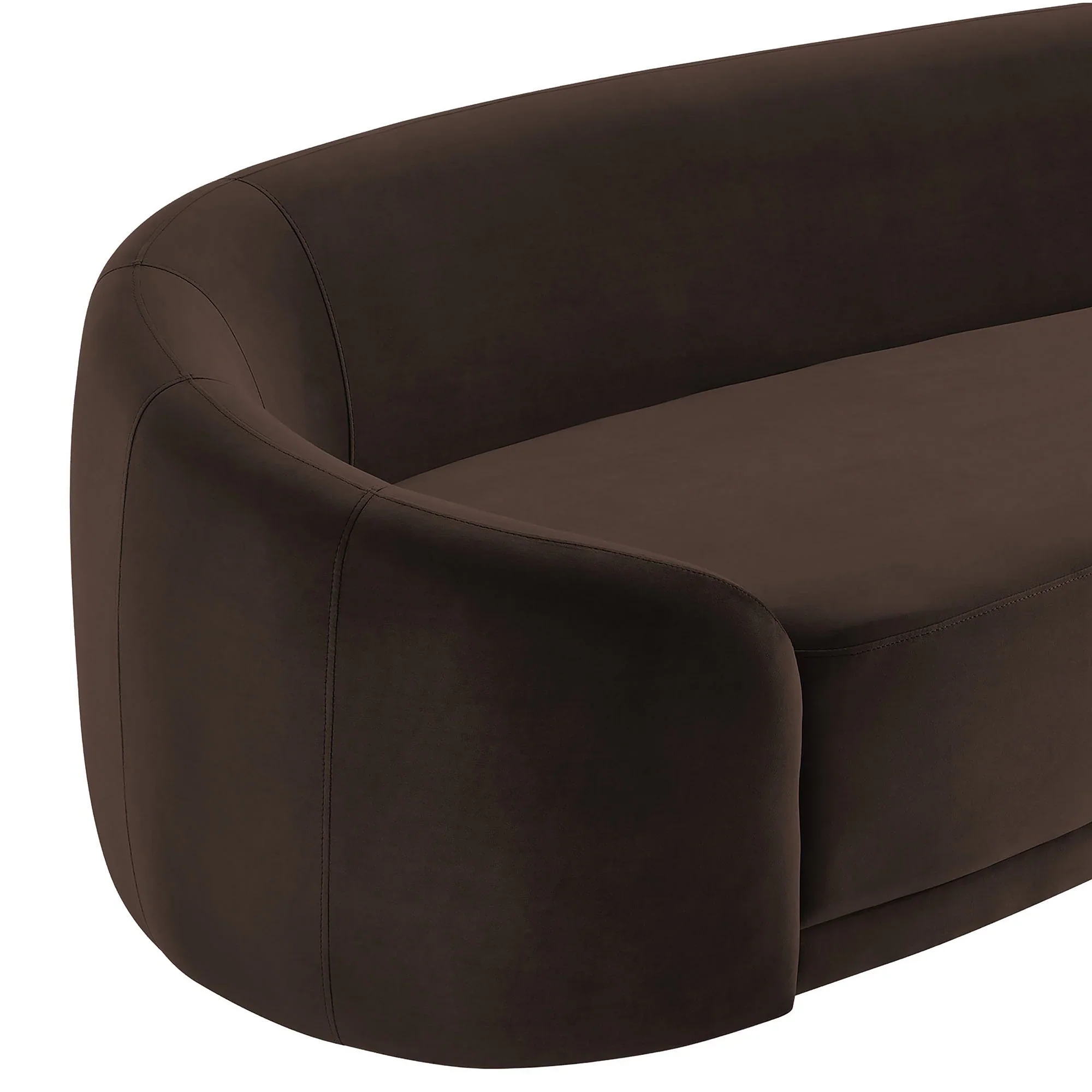 Contessa Curved Performance Velvet Sofa - Image 6
