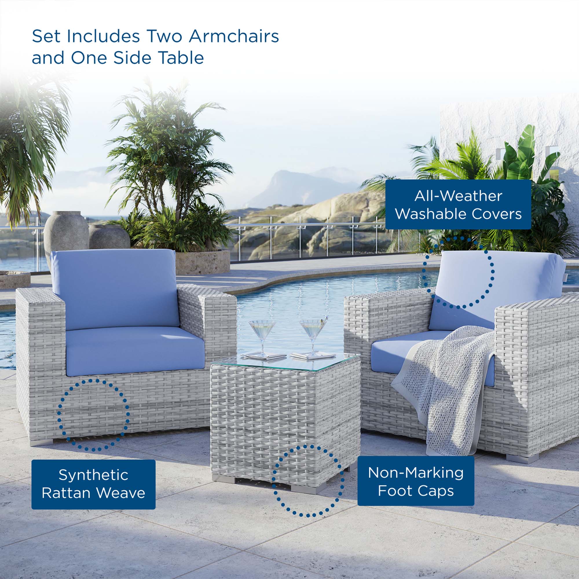 Convene 3-Piece Outdoor Patio Set - Image 20