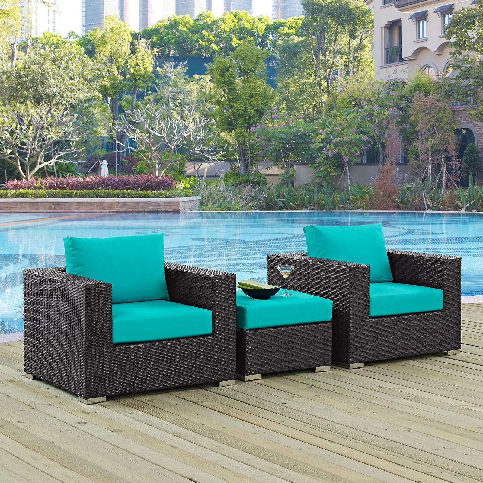 Convene 3 Piece Outdoor Patio Sofa Set - Image 14