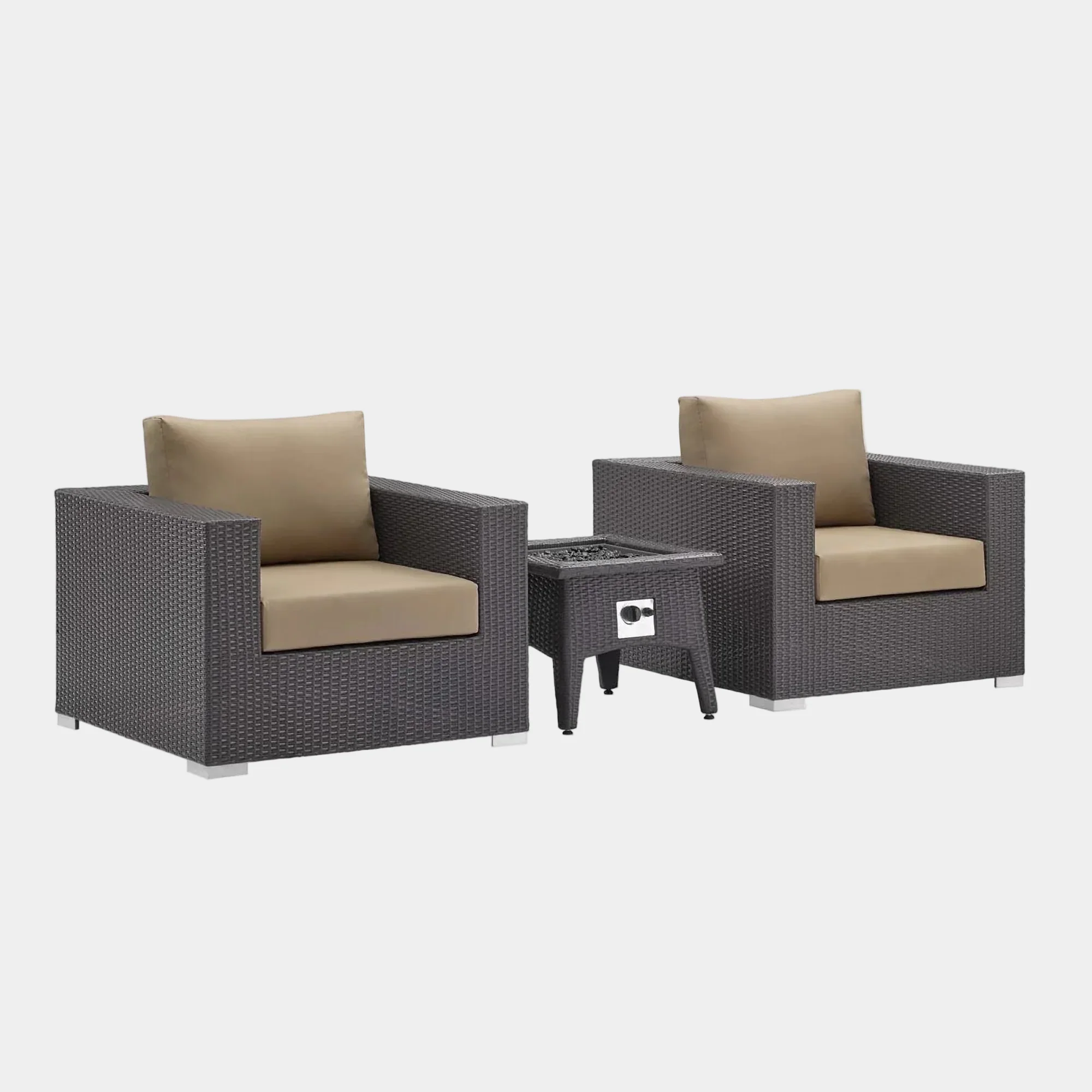 Convene 3 Piece Set Outdoor Patio with Fire Pit - Image 9