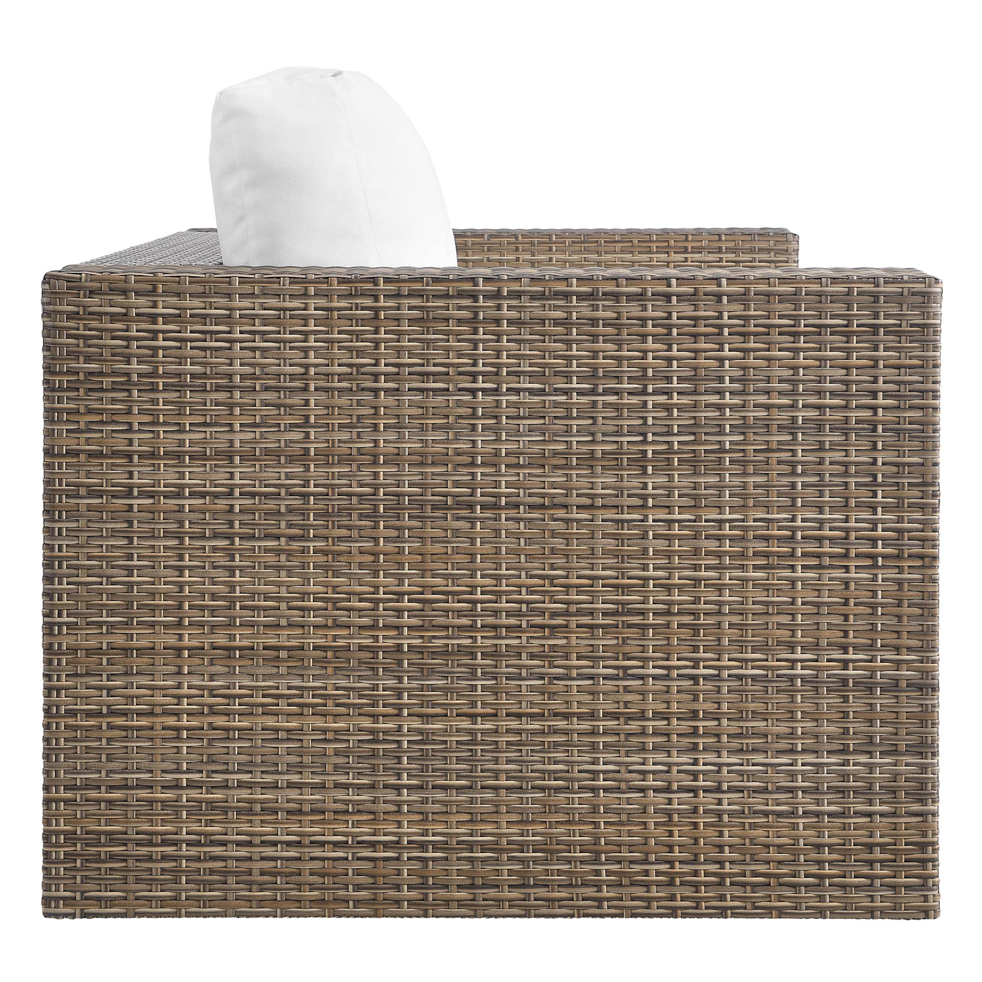 Convene 4-Piece Outdoor Patio Furniture Set in Cappuccino White - Image 11