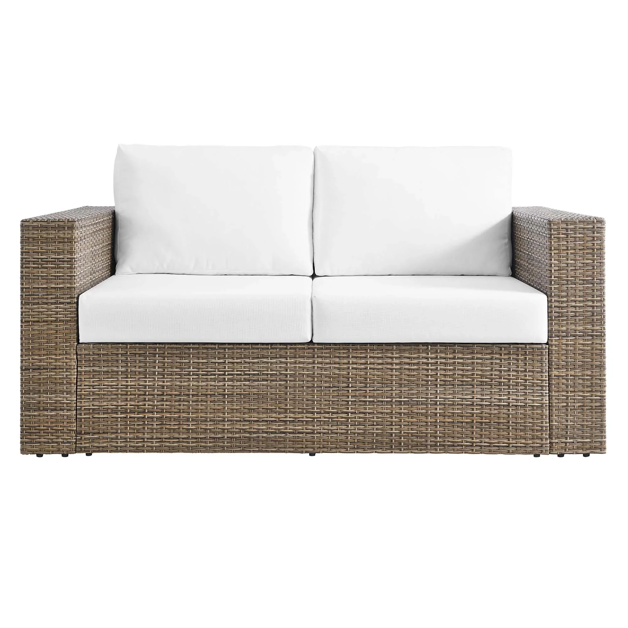 Convene 4-Piece Outdoor Patio Furniture Set in Cappuccino White - Image 5