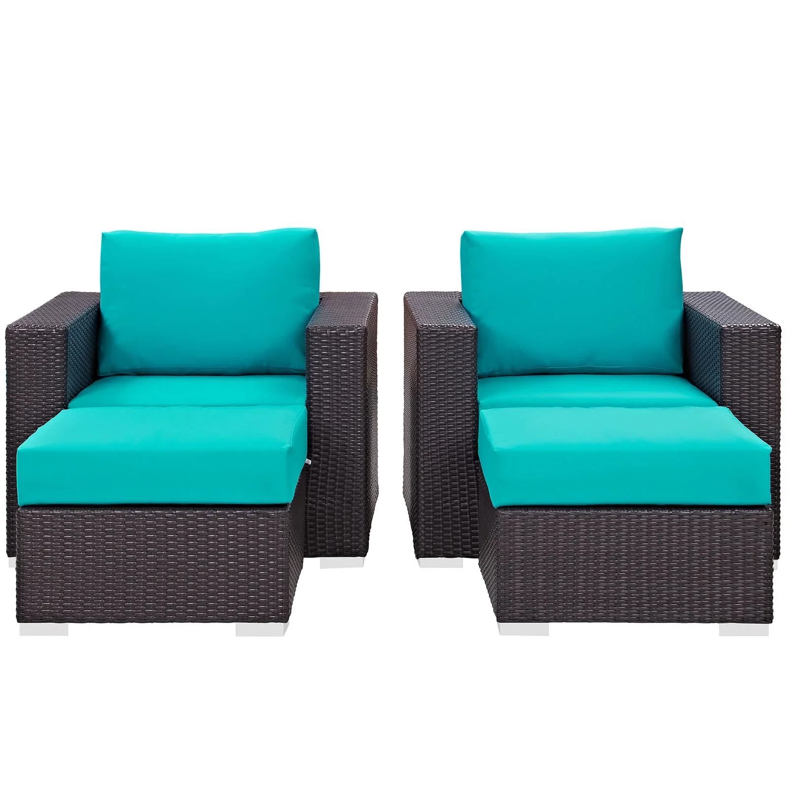 Convene 4 Piece Outdoor Patio Sectional Set - Image 17