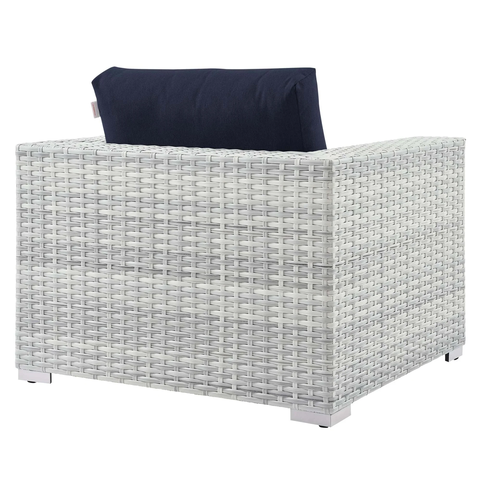 Convene 4-Piece Outdoor Patio Set in Light Gray Navy - Image 10