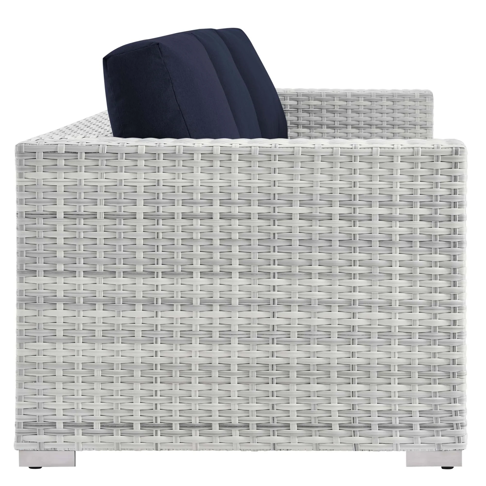 Convene 4-Piece Outdoor Patio Set in Light Gray Navy - Image 11