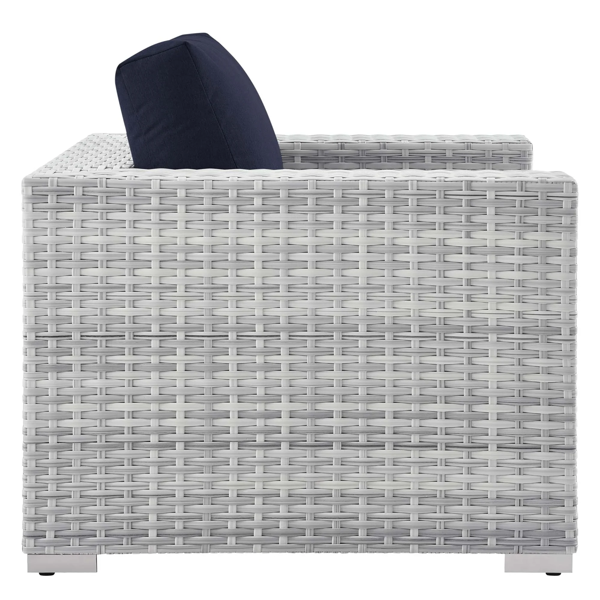 Convene 4-Piece Outdoor Patio Set in Light Gray Navy - Image 12