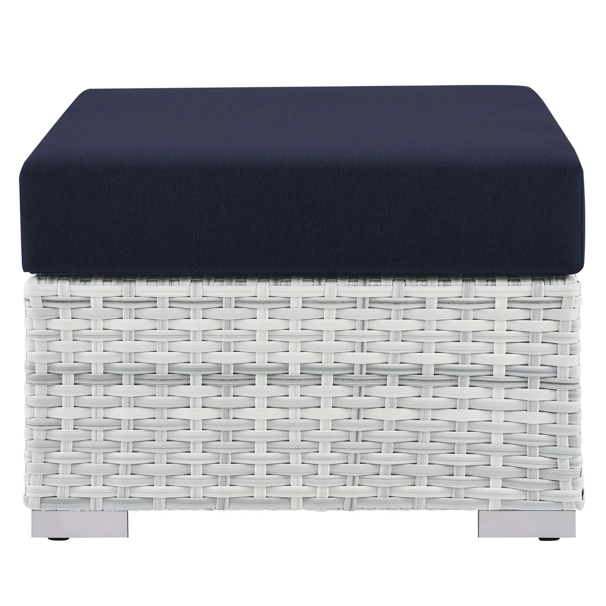 Convene 4-Piece Outdoor Patio Set in Light Gray Navy - Image 8