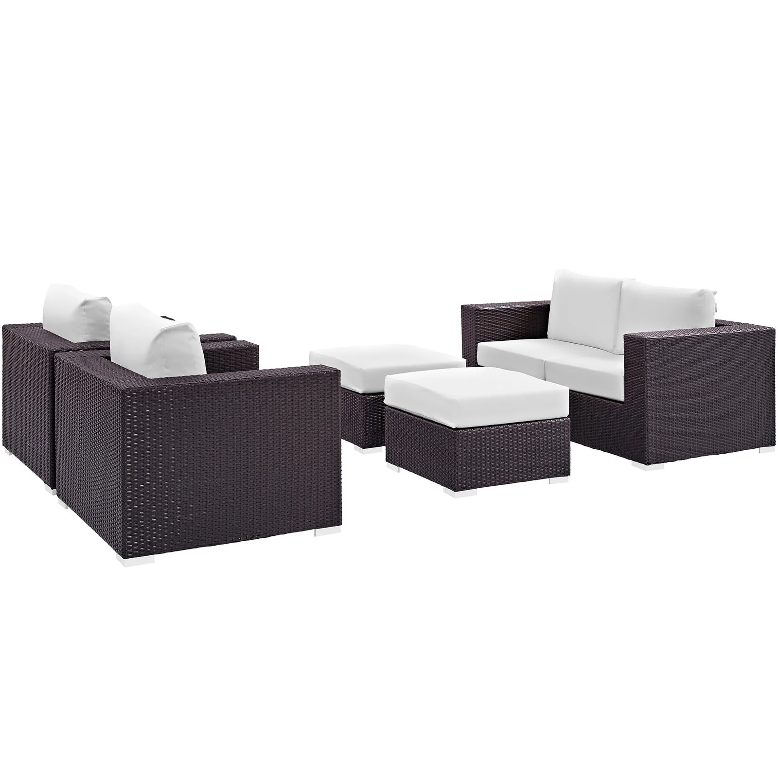 Convene 5 Piece Outdoor Patio Sofa Set - Image 11