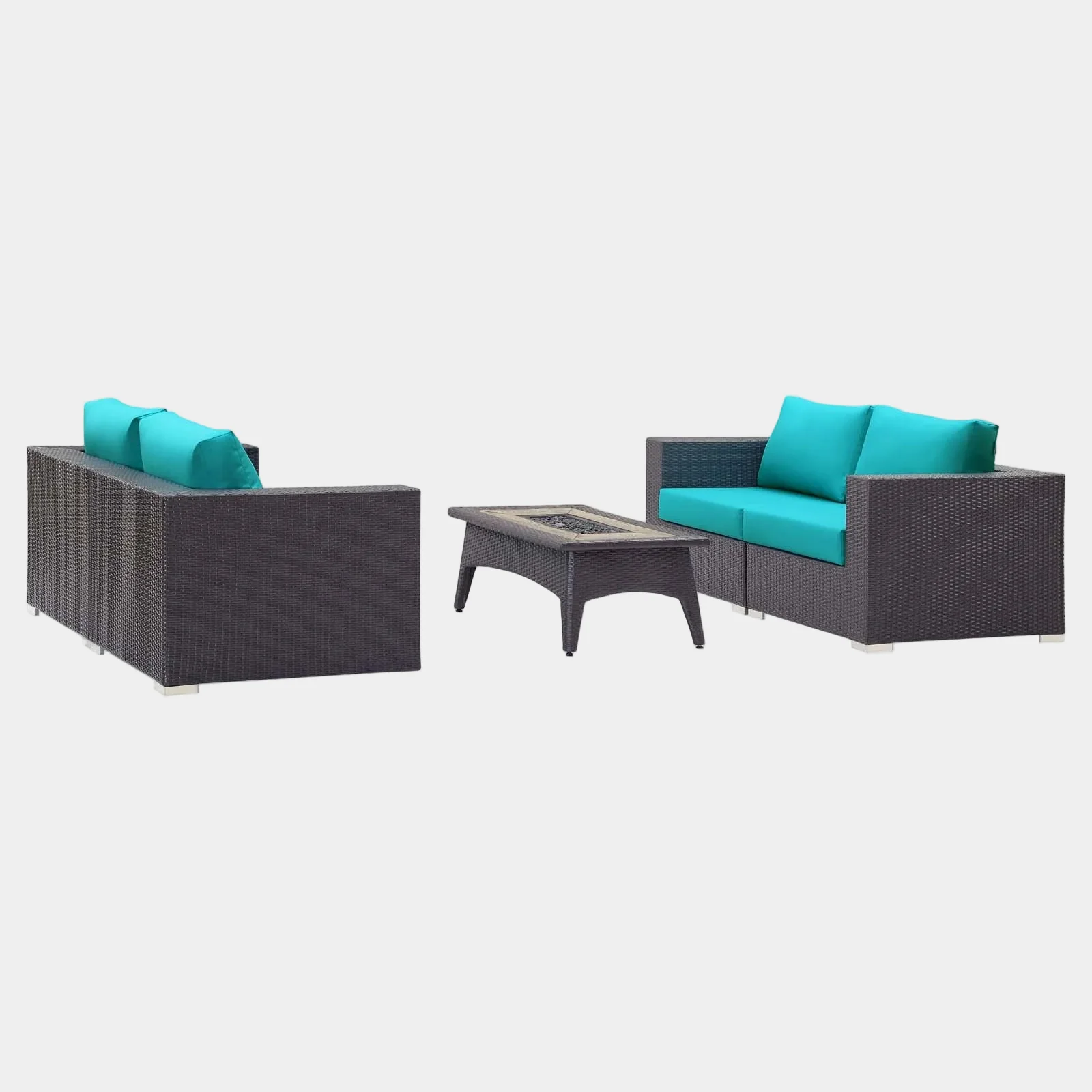 Convene 5 Piece Set Outdoor Patio with Fire Pit - Image 25