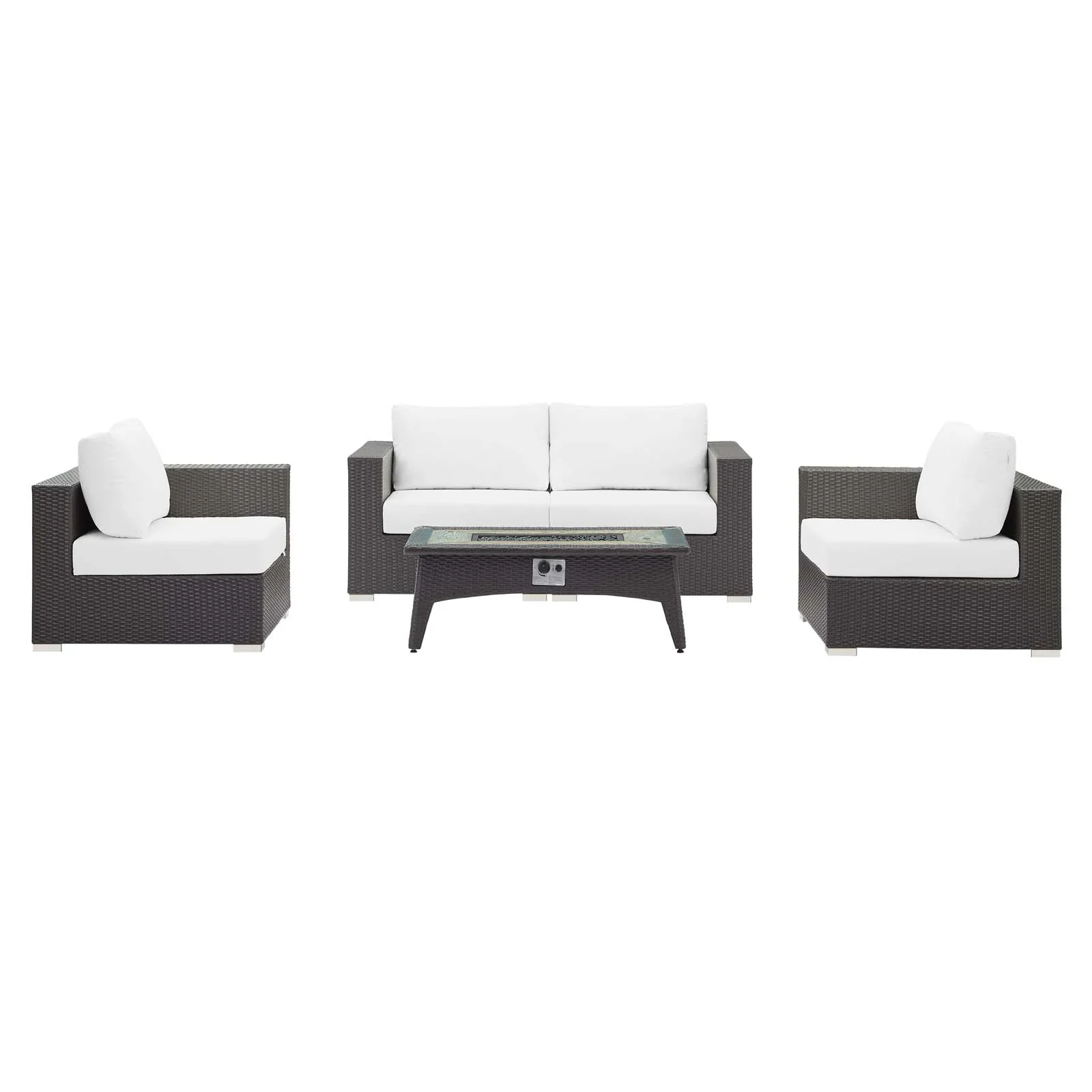 Convene 5 Piece Set Outdoor Patio with Fire Pit - Image 35
