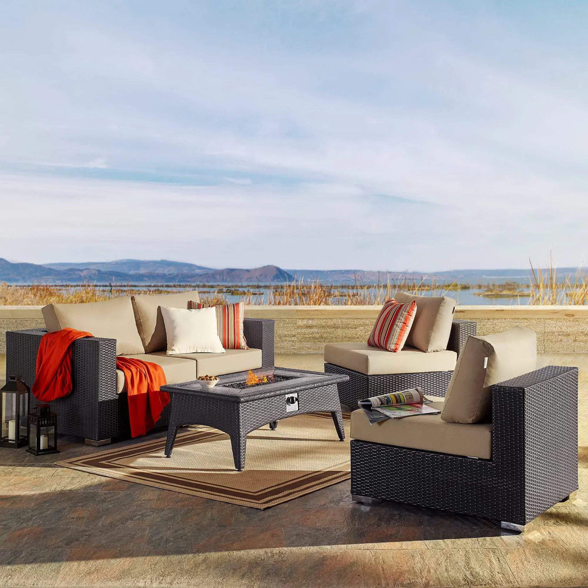 Convene 5 Piece Set Outdoor with Fire Pit - Image 20
