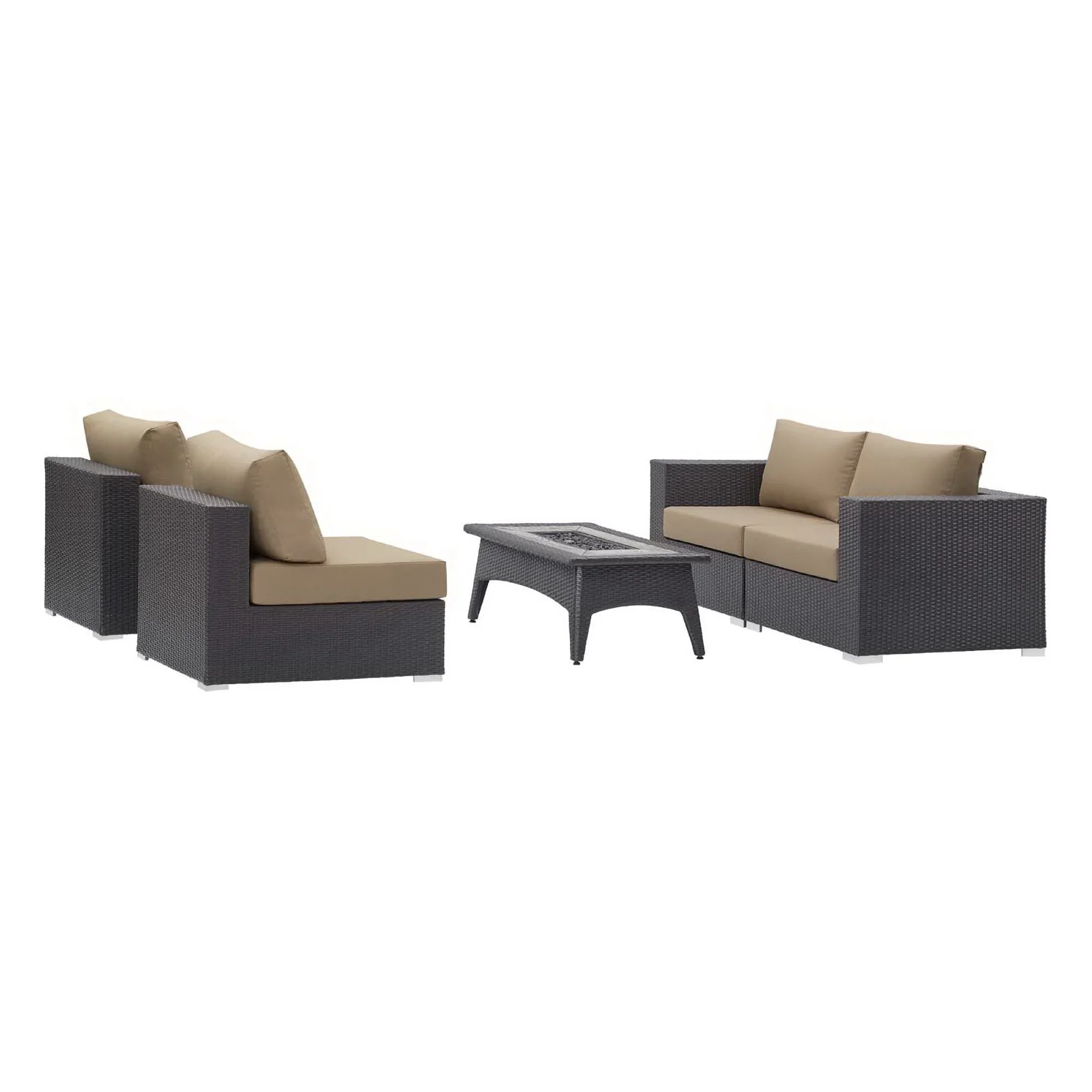 Convene 5 Piece Set Outdoor with Fire Pit - Image 3