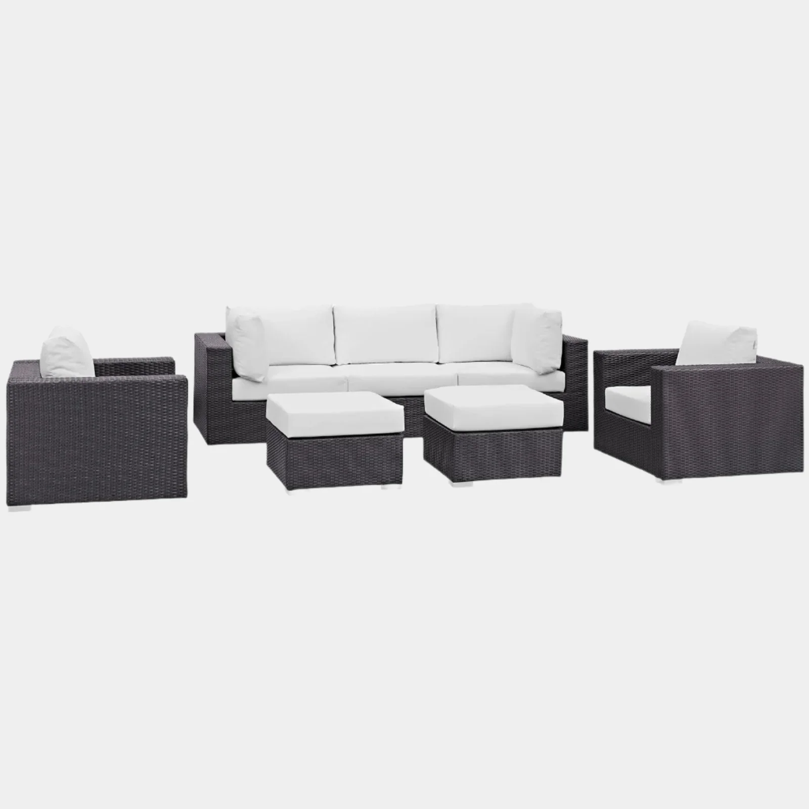 Convene 7 Piece Outdoor Patio Sectional Set - Image 17