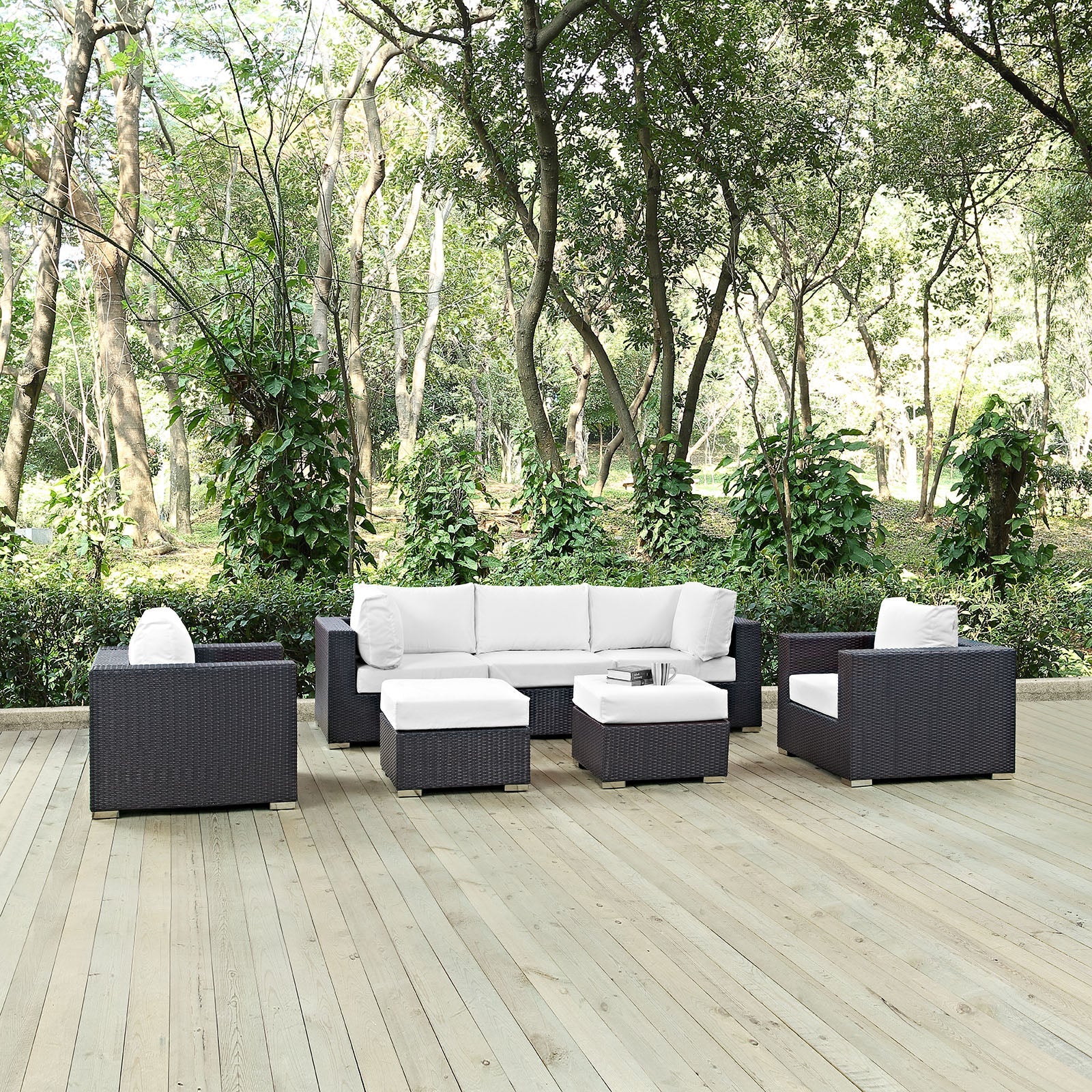 Convene 7 Piece Outdoor Patio Sectional Set - Image 18