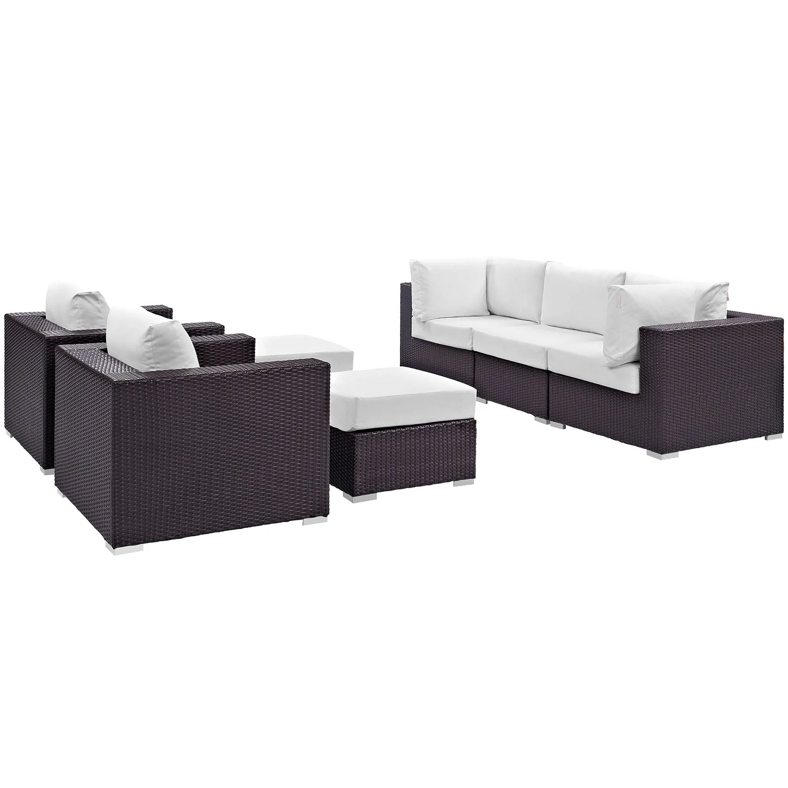 Convene 7 Piece Outdoor Patio Sectional Set - Image 19