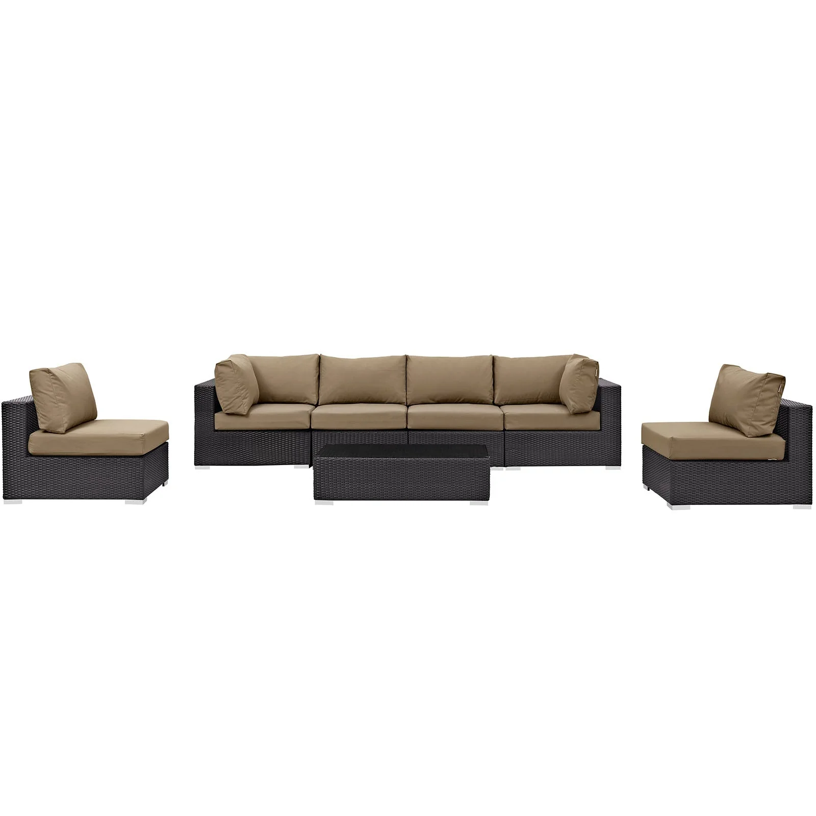 Convene 7 Piece Outdoor Patio Sectional Set - Image 18