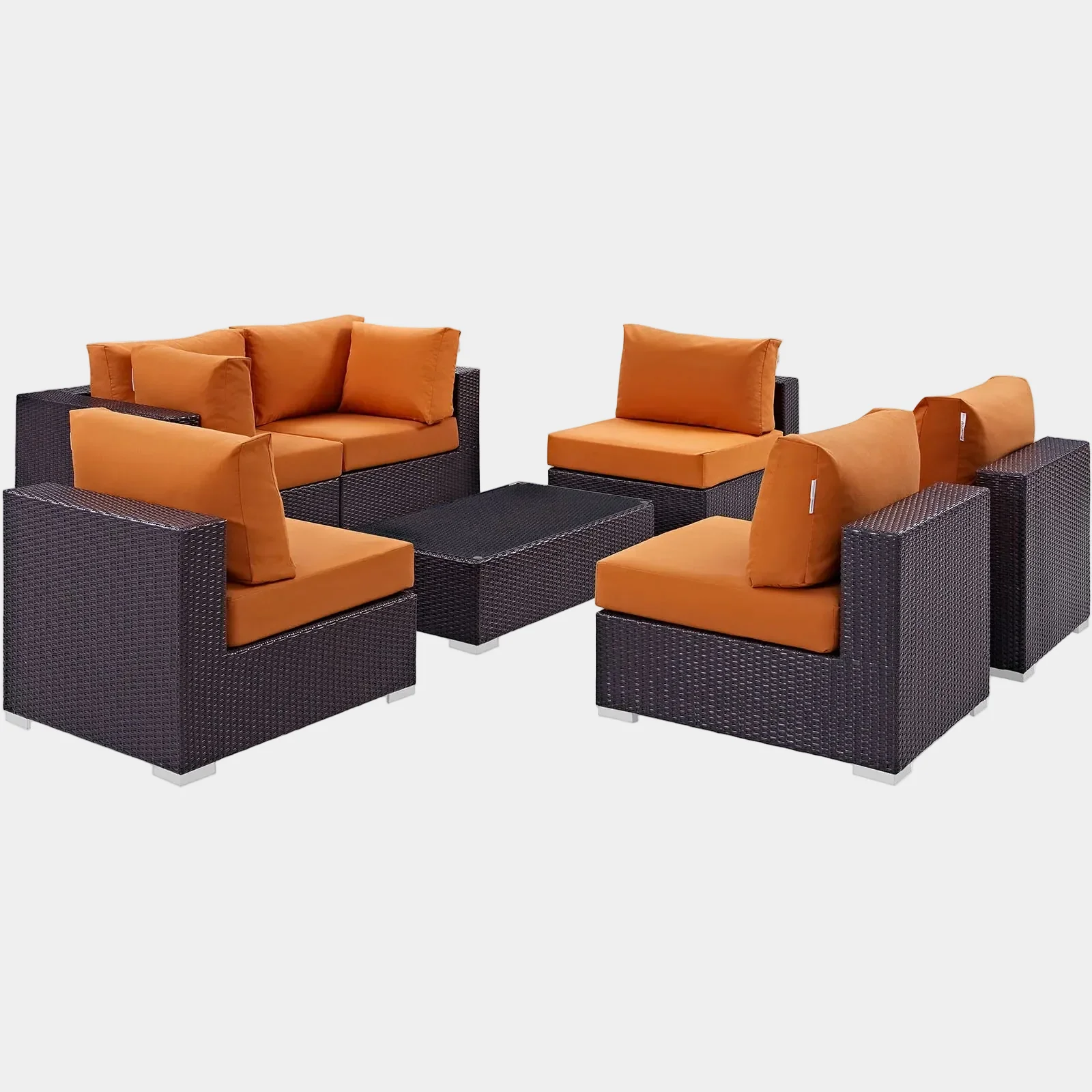 Convene 7 Piece Outdoor Patio Sectional Set - Image 19