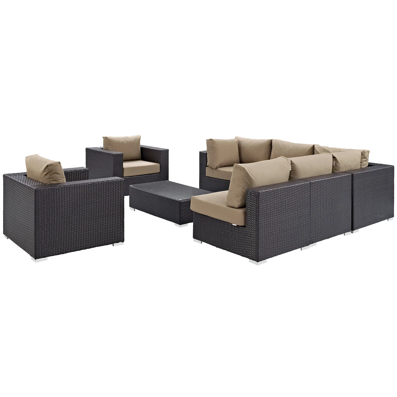 Convene 8 Piece Outdoor Patio Sectional Set - Image 11