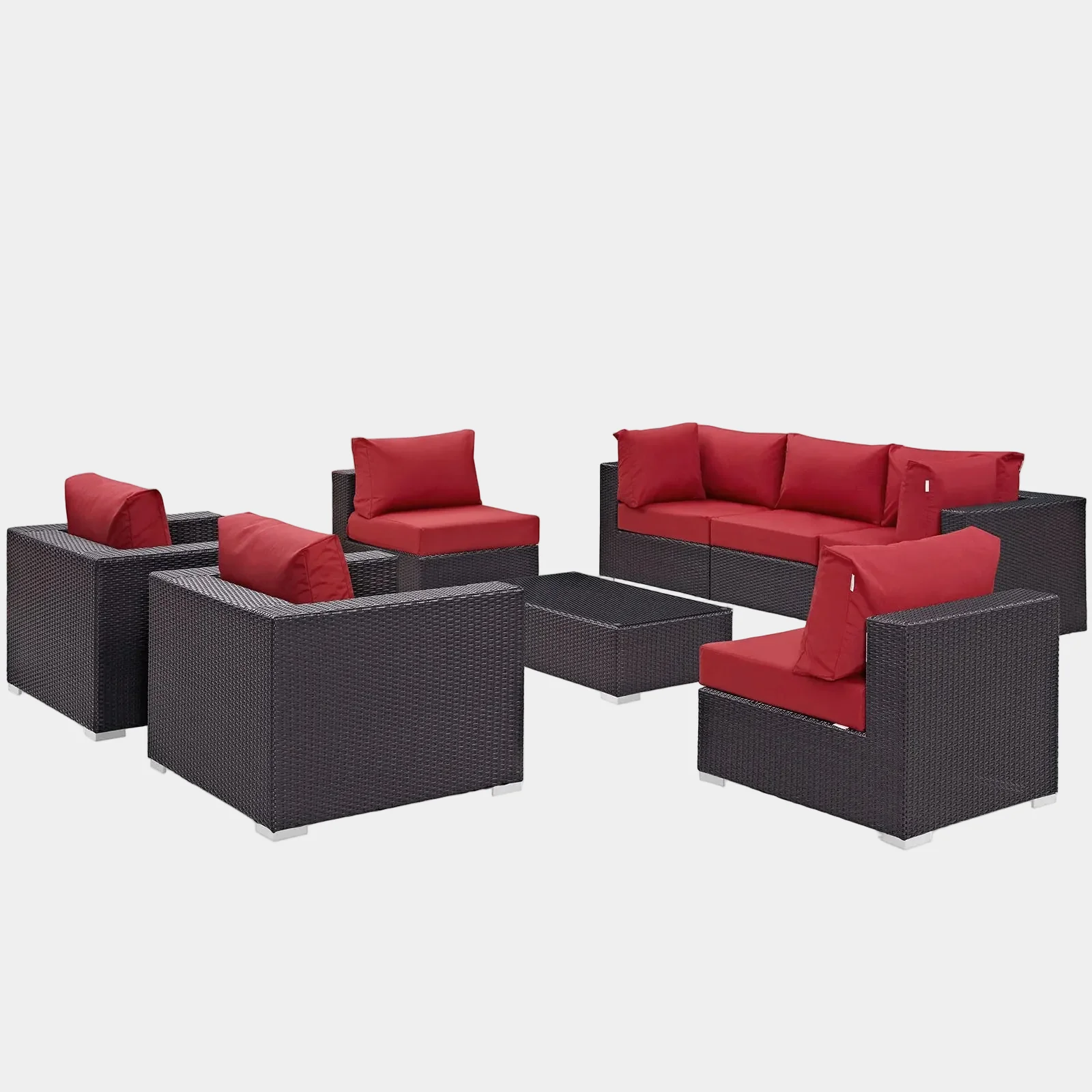 Convene 8 Piece Outdoor Patio Sectional Set - Image 17