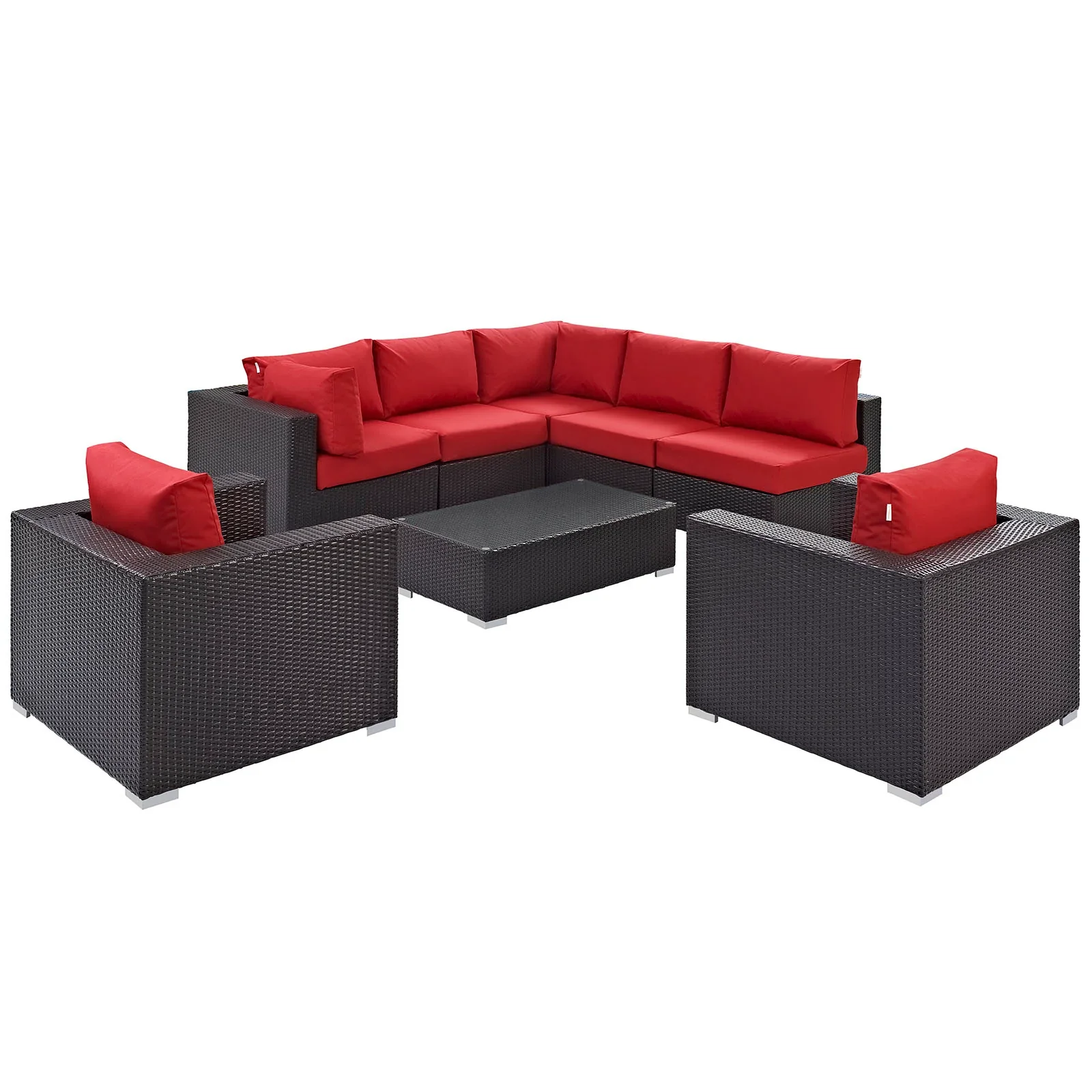 Convene 8 Piece Outdoor Patio Sectional Set - Image 20