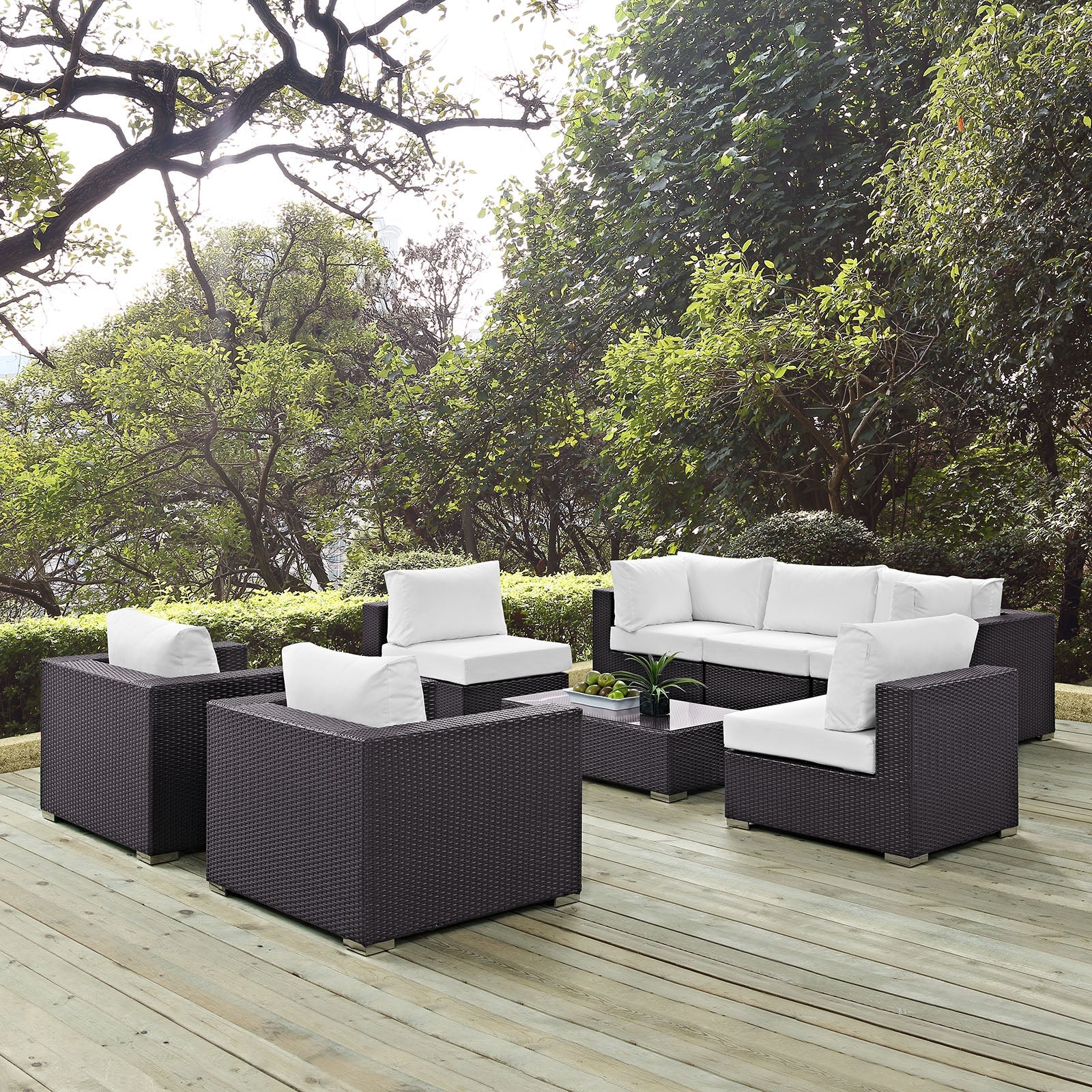 Convene 8 Piece Outdoor Patio Sectional Set - Image 26