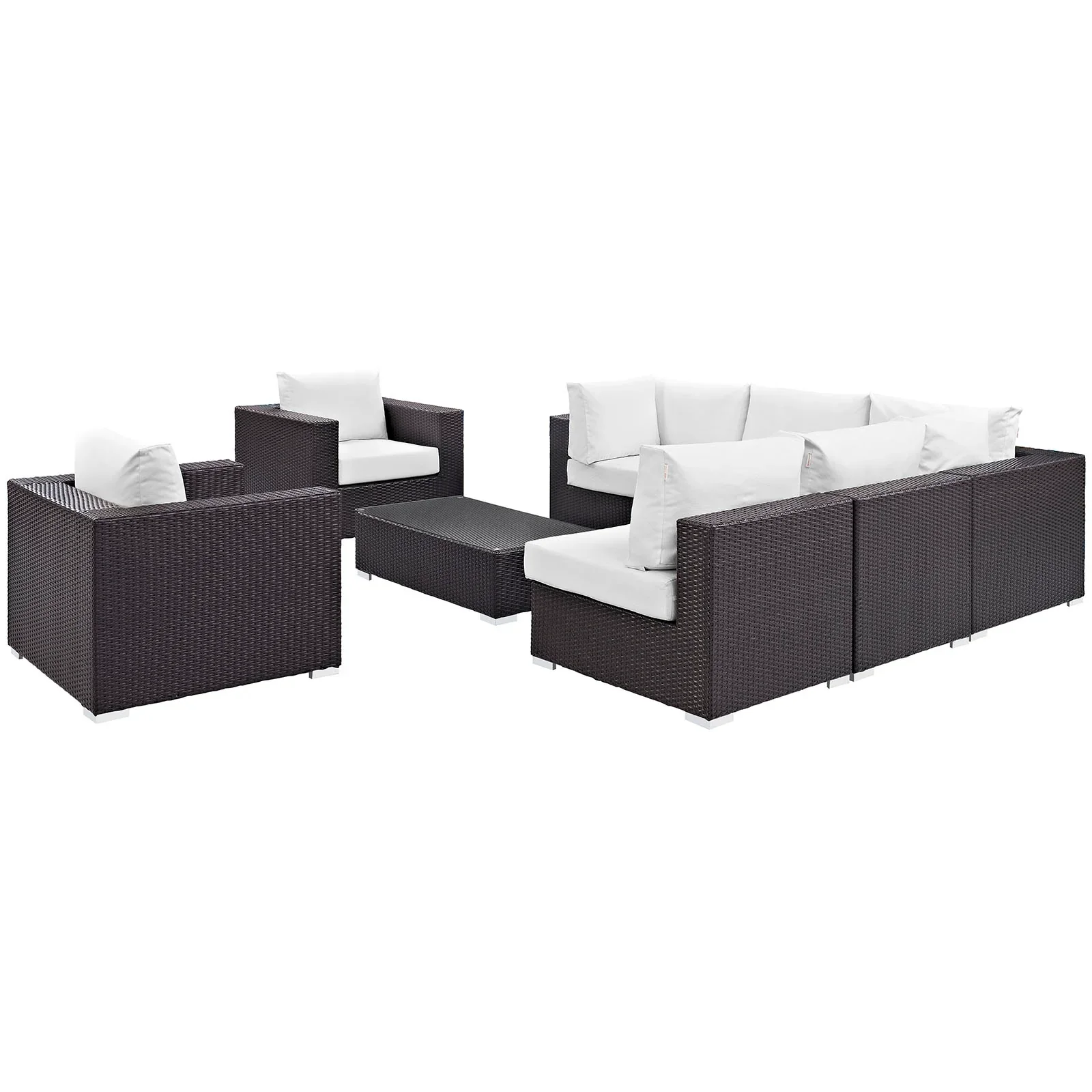 Convene 8 Piece Outdoor Patio Sectional Set - Image 27