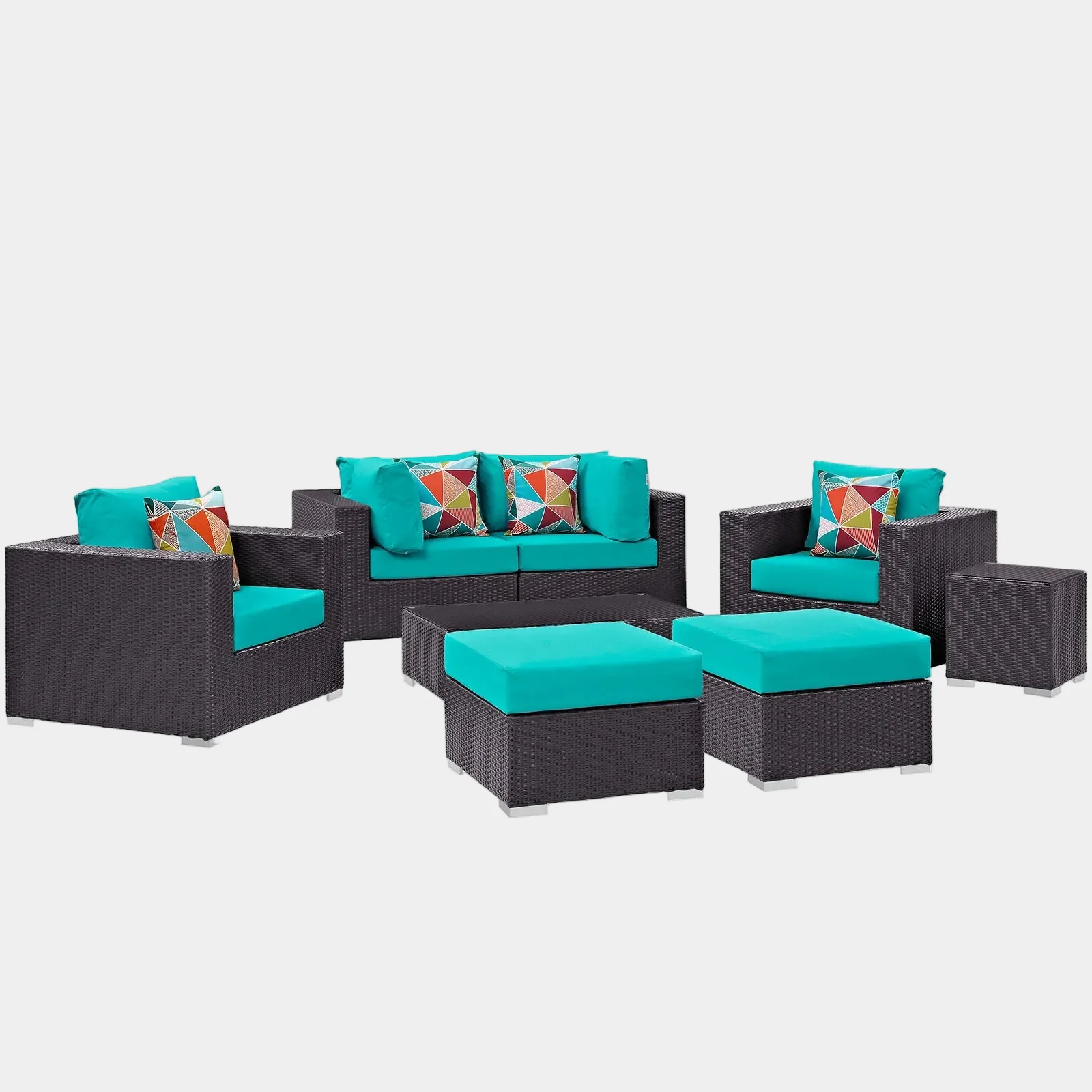 Convene 8 Piece Outdoor Patio Sectional Set - Image 9