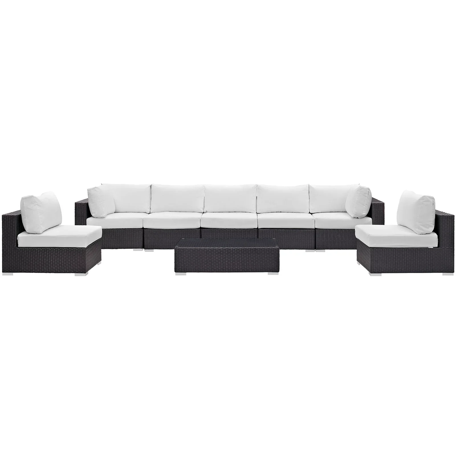 Convene 8 Piece Outdoor Patio Sectional Set - Image 28