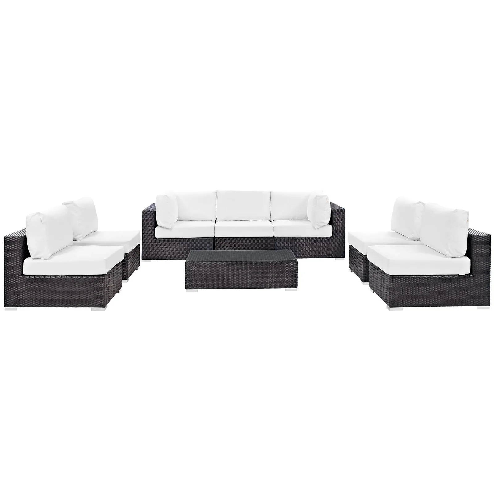 Convene 8 Piece Outdoor Patio Sectional Set - Image 32